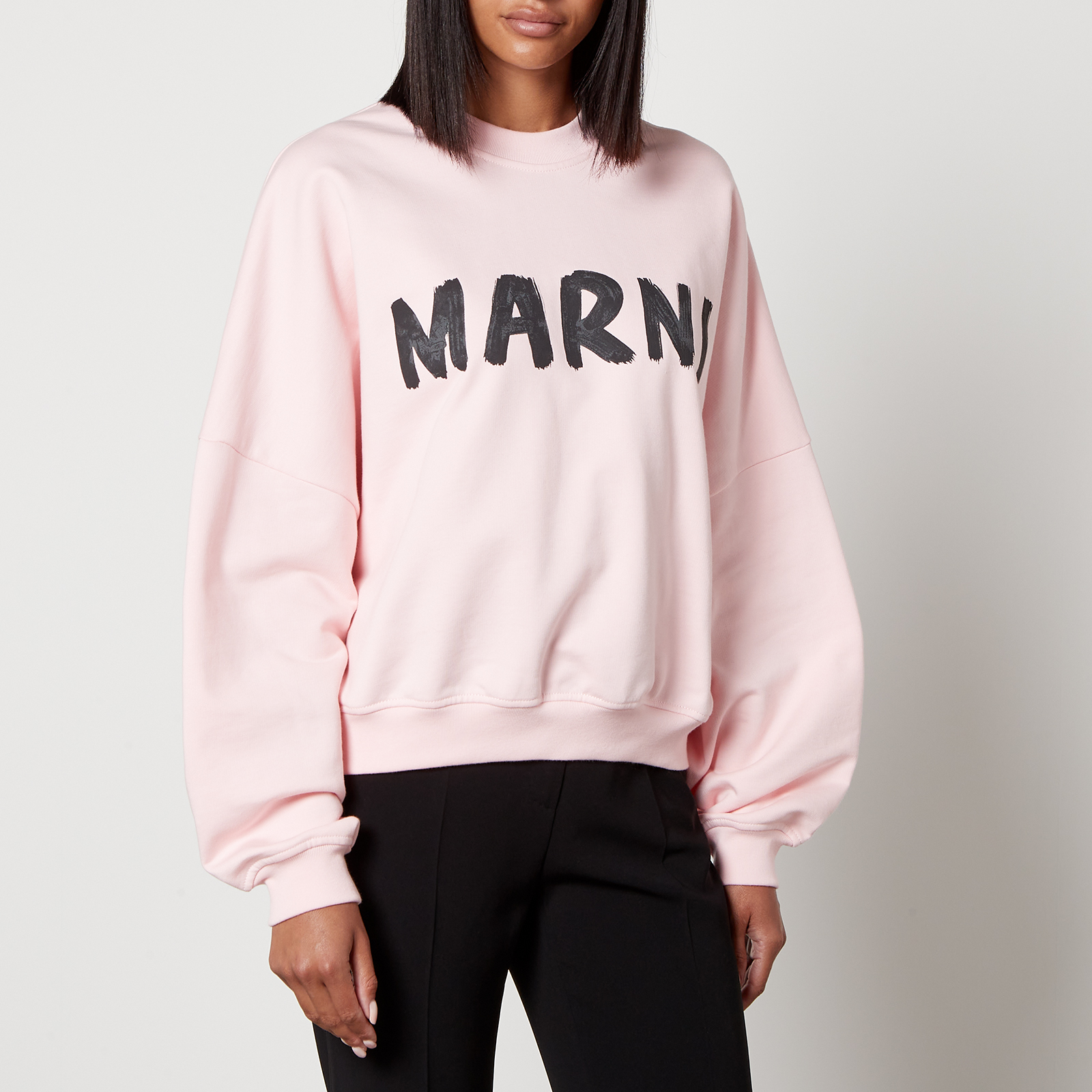 Marni Logo-Print Cotton-Jersey Sweatshirt - IT 40/UK 8 | Coggles