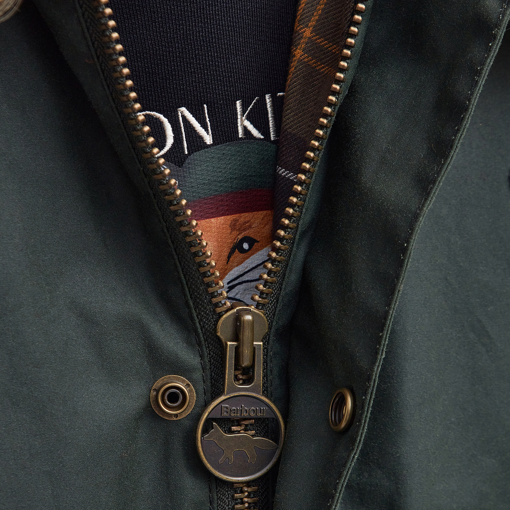 Barbour x Maison Kitsuné Beaufort Waxed Cotton Jacket - S