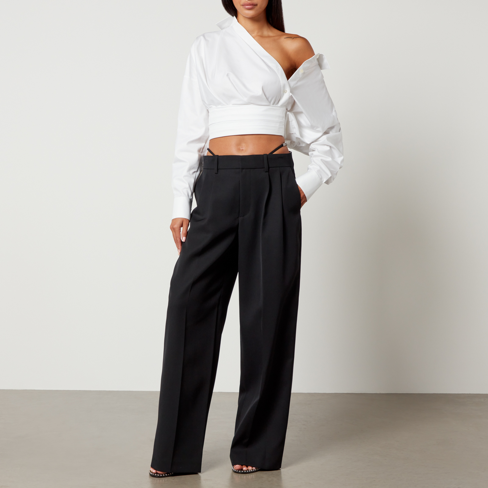 ALEXANDER WANG, Cropped Wrapped Front Shirt, Women