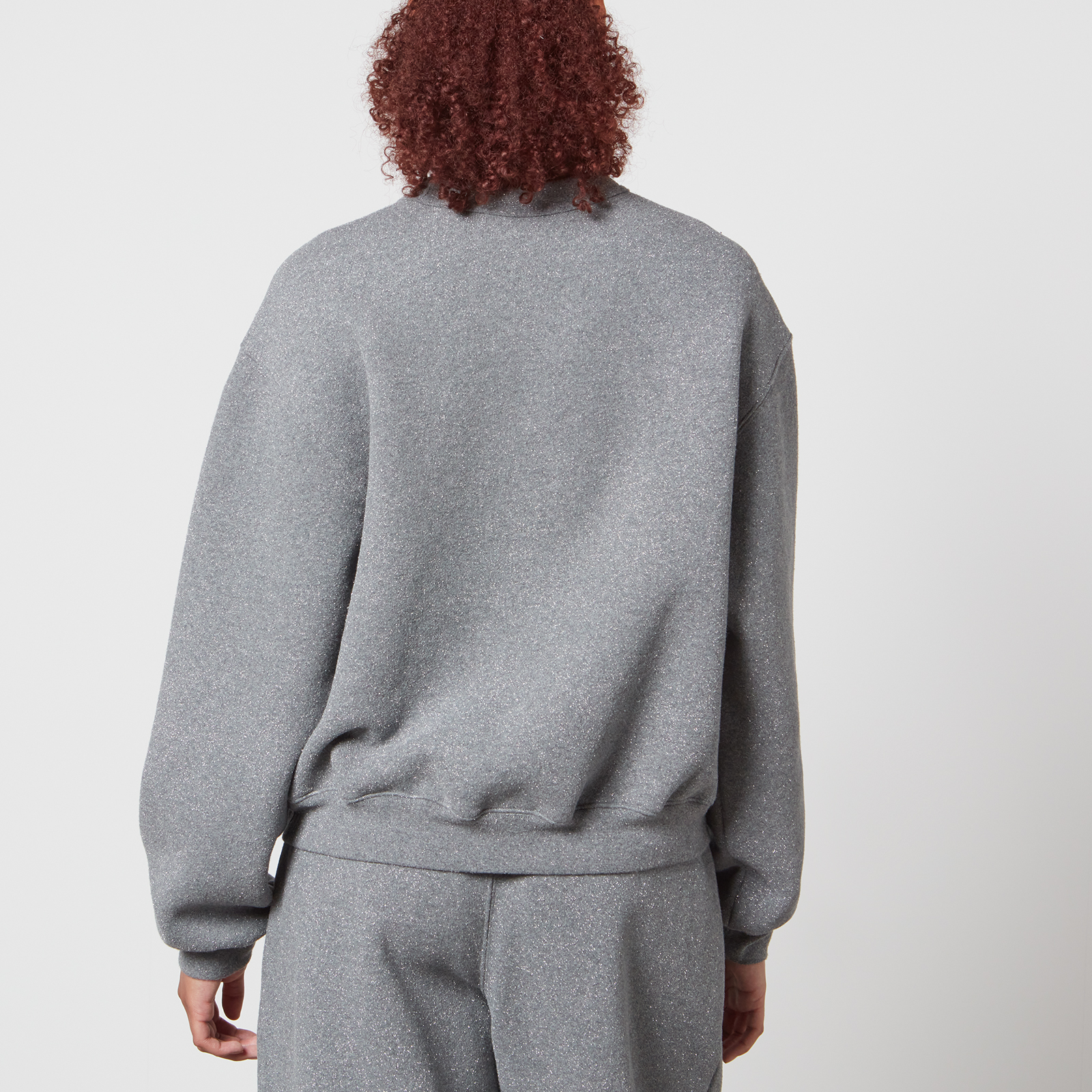Alexander Wang Essential Glittered Cotton-Blend Sweatshirt