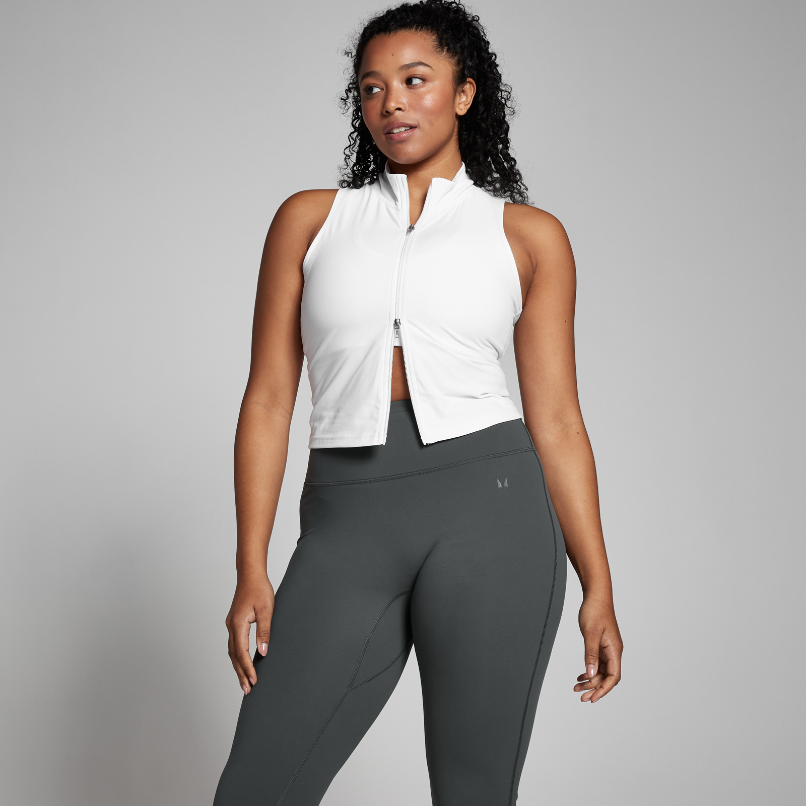 MP レディース テンポ ジップ スルー ベスト - ホワイト | Myprotein