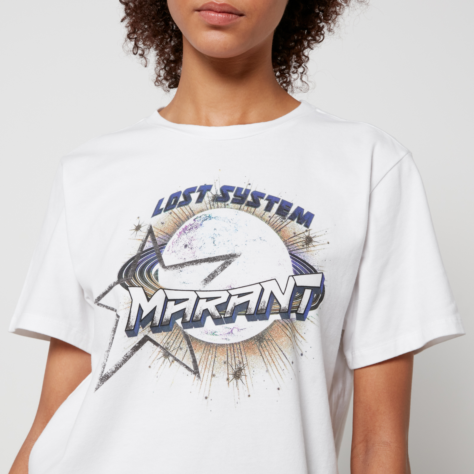 Tシャツ・カットソー ISABEL MARANT ETOILE CHRISTA SHIRT (HT0681FBB3J04E 01BK) ISABEL MARANT ETOILE: linen t-shirt - White | Isabel Marant