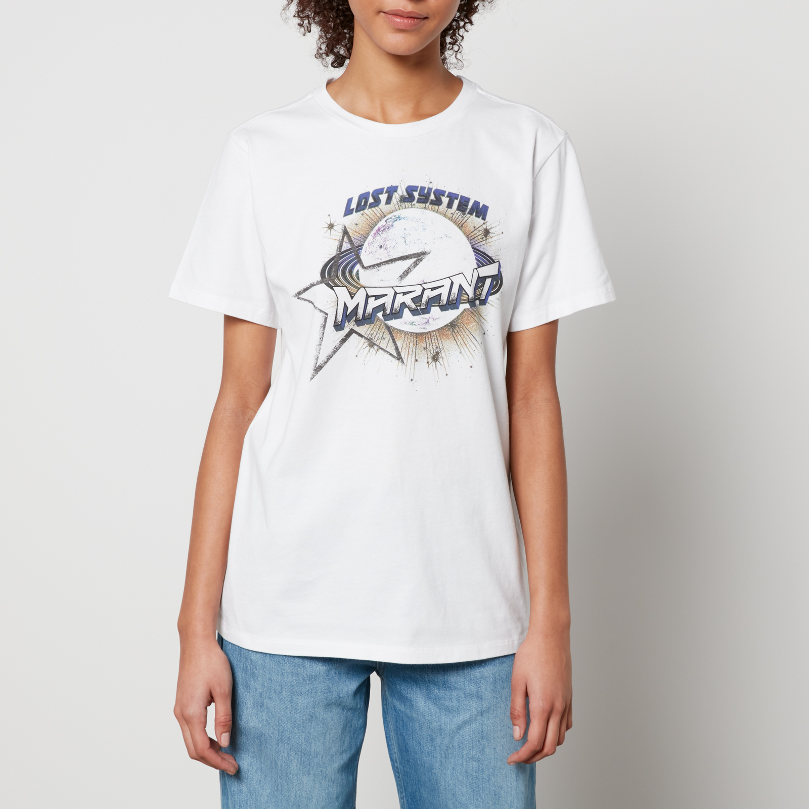 Isabel Marant Étoile Enna Galaxy Logo Cotton-Jersey T-Shirt