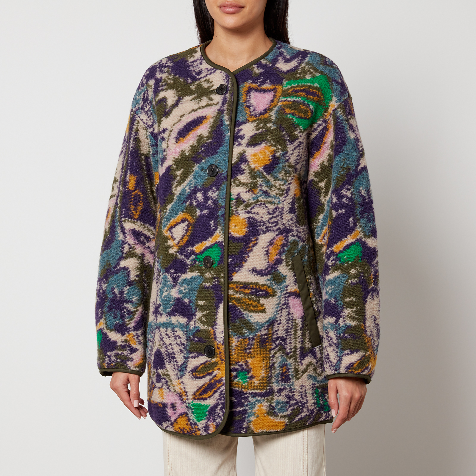 【Marant Etoile】 Hafilealプリントコットンジャケット Hafileal printed cotton jacket in multicoloured - Marant