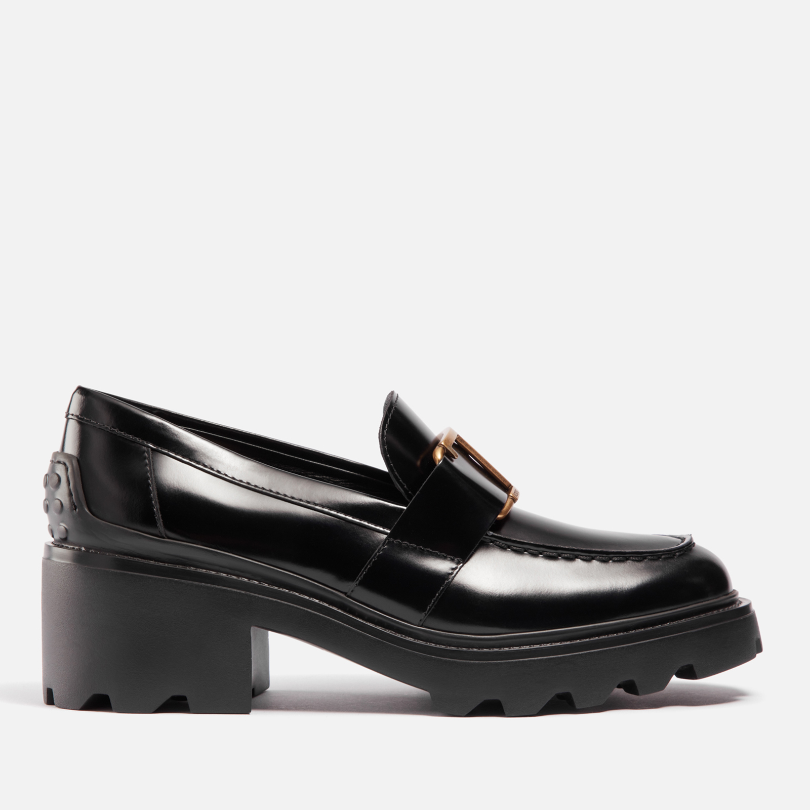 Tod's Women's Gomma Leather Heeled Loafers | Coggles