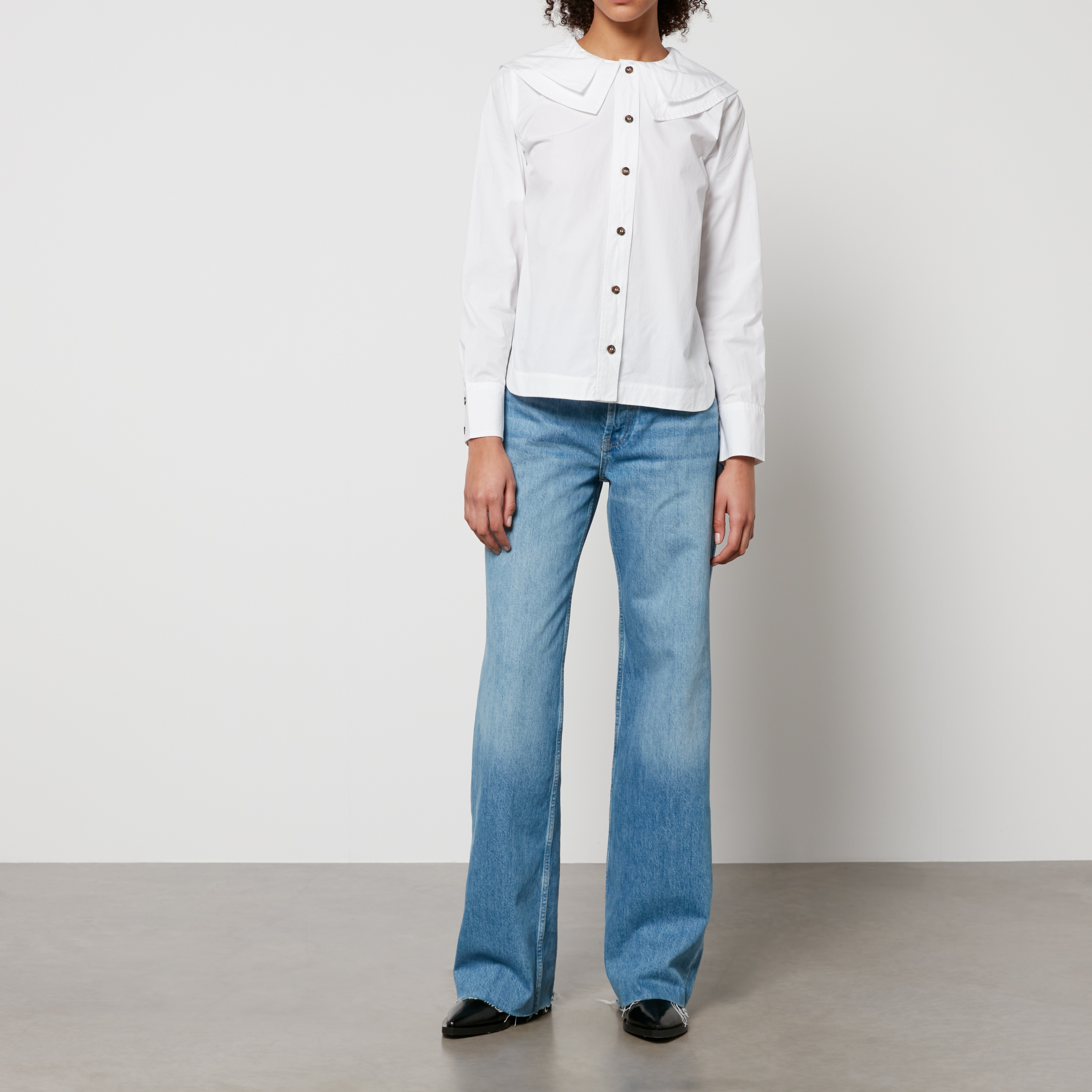 Ganni Cotton-Poplin Shirt - EU 34/UK 6 | Coggles