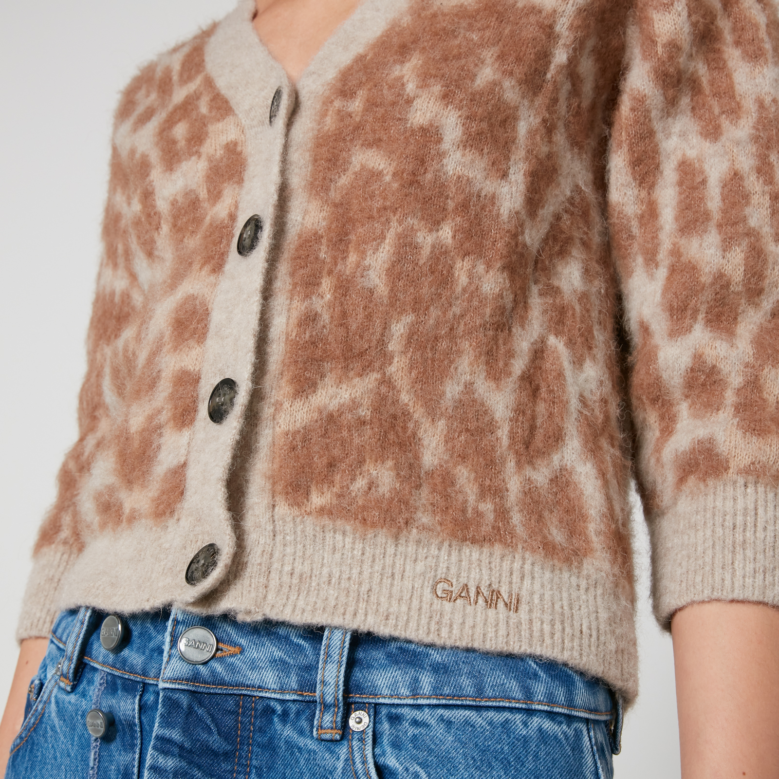 コート GANNI LEOPARD WOOL KNITWEAR Ganni - Leopard-print coat GANNI