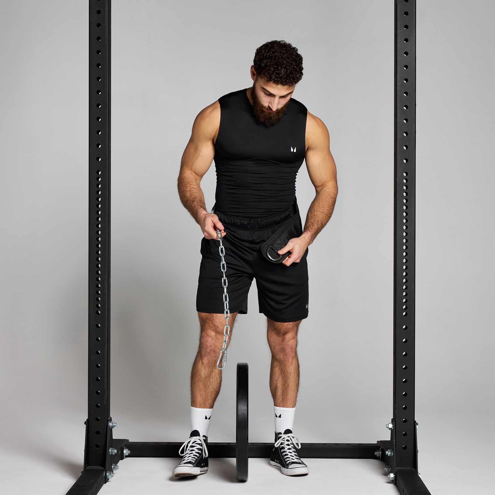 マイプロテイン ナイロン ディッピング ベルト - ブラック | Myprotein