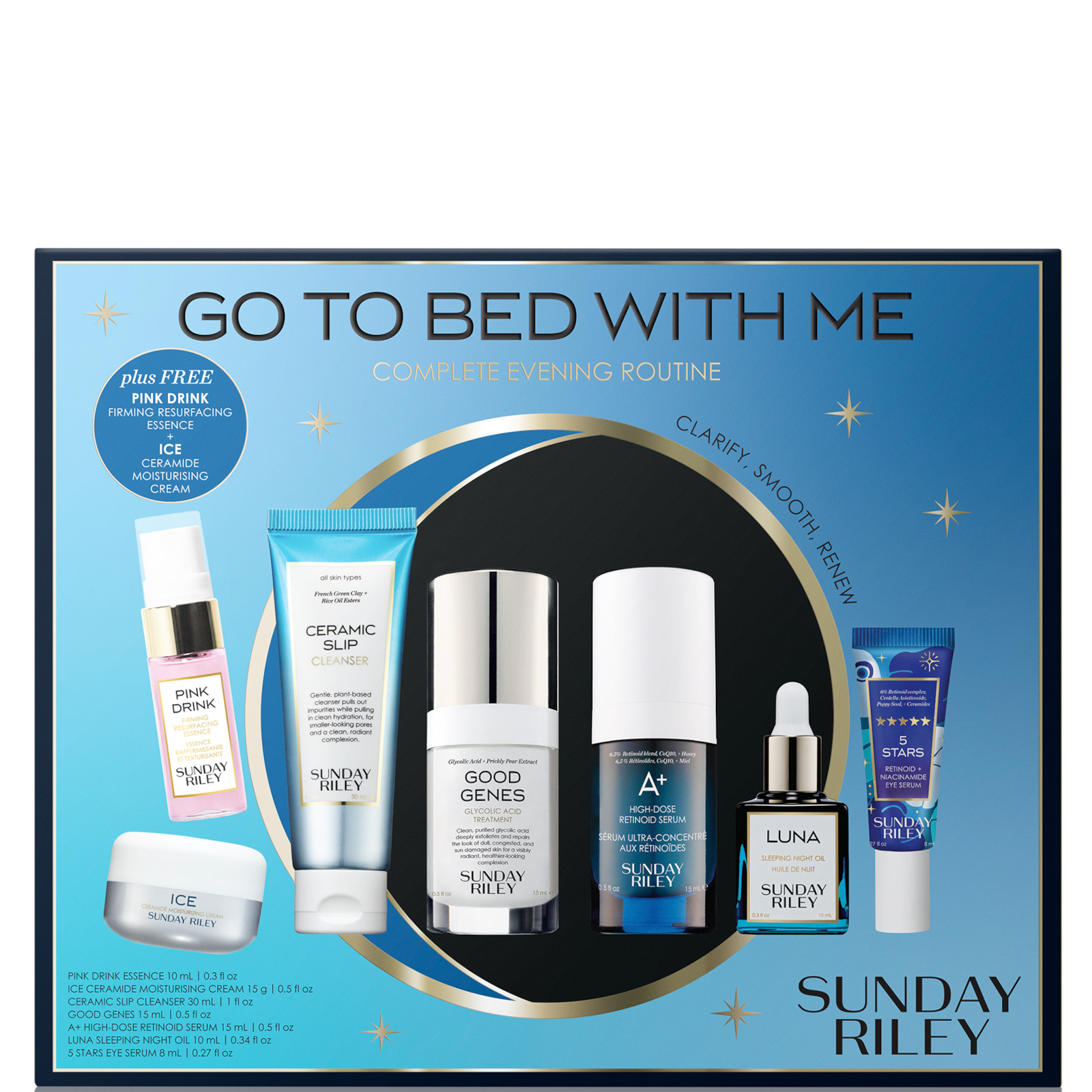 cult Sunday Riley Go to Bed with Me Complete Evening Routine
