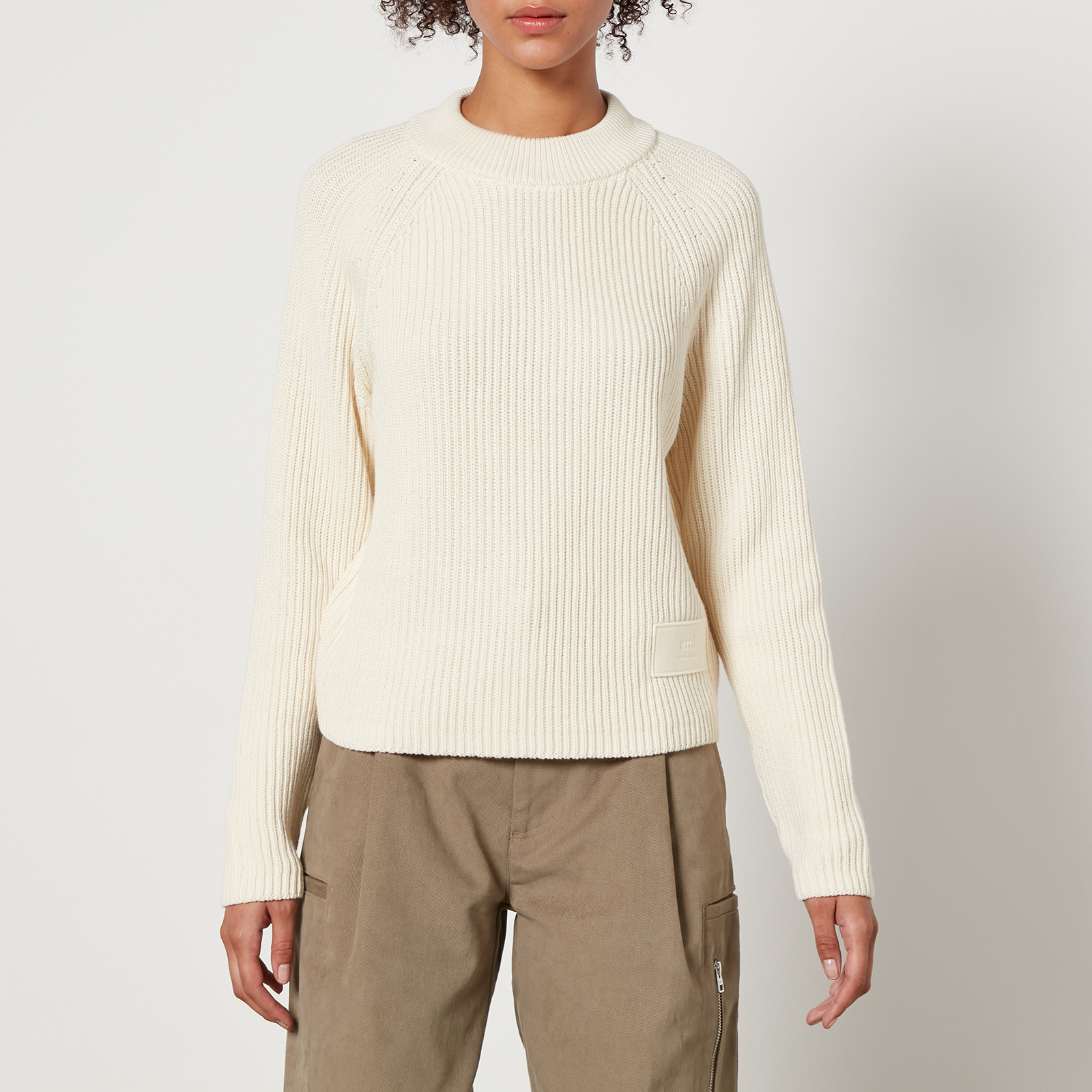 AMI Label Cotton and Wool-Blend Jumper - S | Coggles