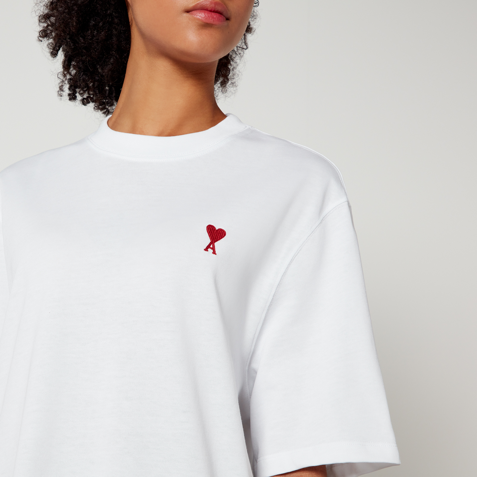 大人気!!! ★ AMI de Coeur Oragnic Cotton Jersey T-Shirt Black Ami De Coeur T-Shirt | AMI PARIS