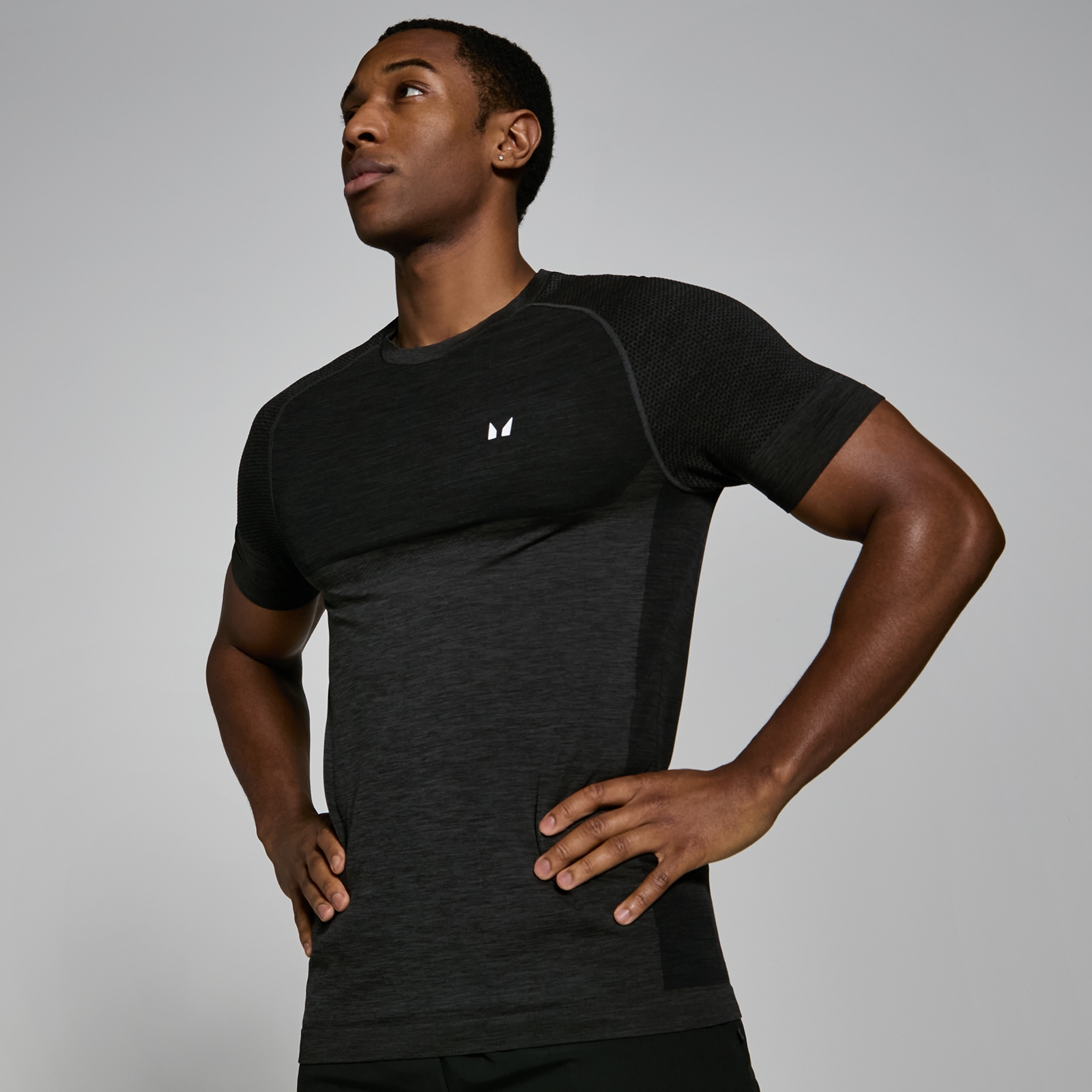 MP Men's Seamless Short Sleeve T-Shirt - Sky Grey Marl | Myprotein