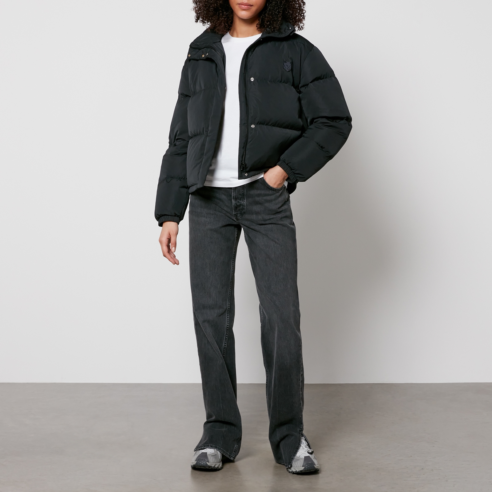 Maison Kitsuné Cropped Nylon Down Jacket