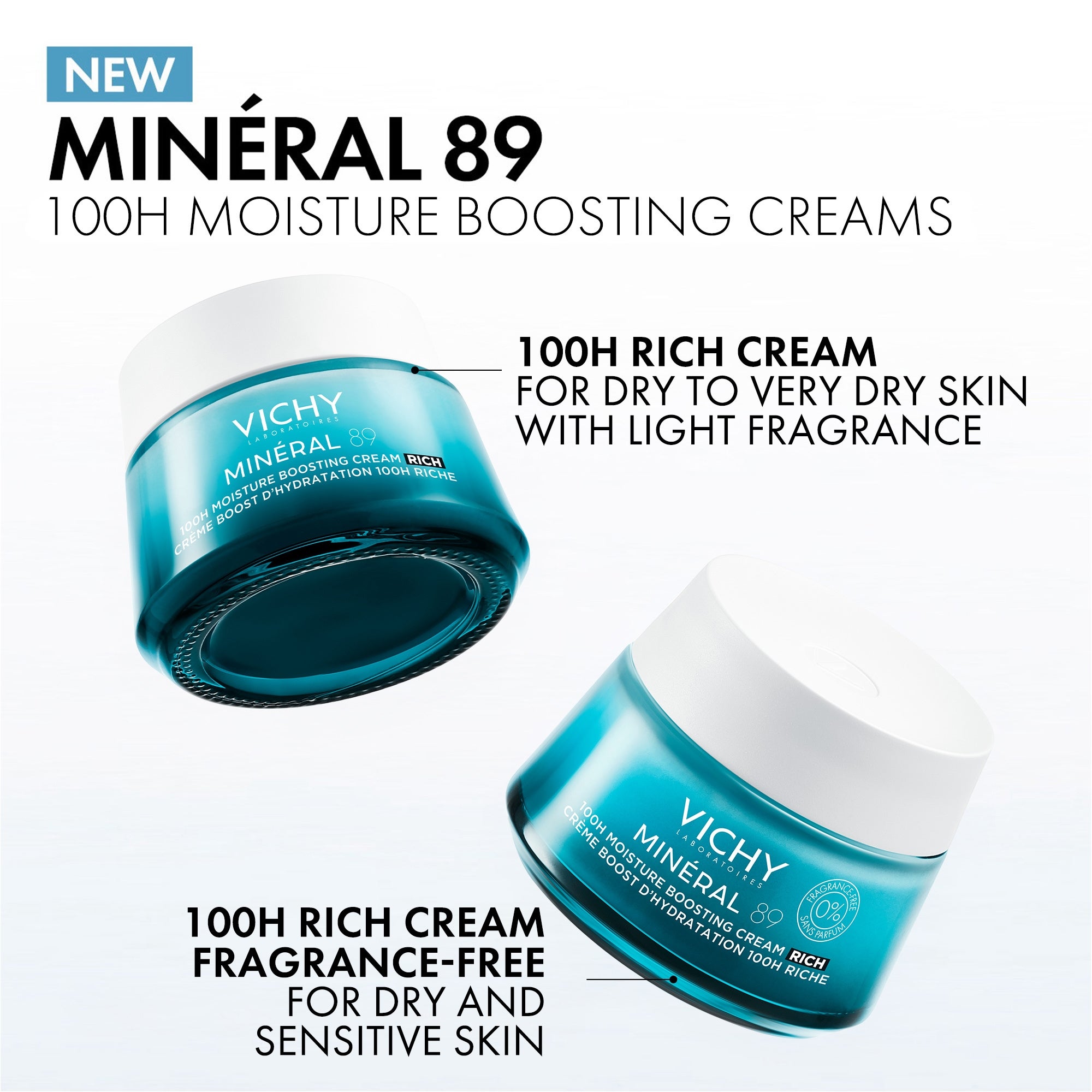 Vichy Mineral 89 Rich 100H Moisture Boosting Cream Hyaluronic Acid