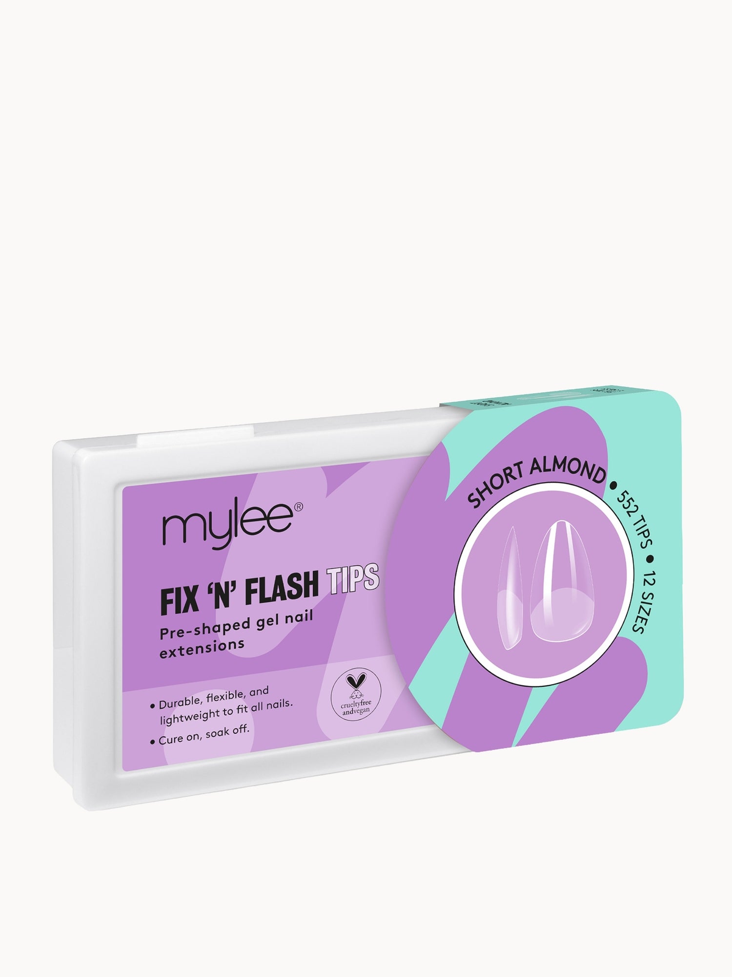 Mylee Fix 'N' Flash Tips - Short Almond