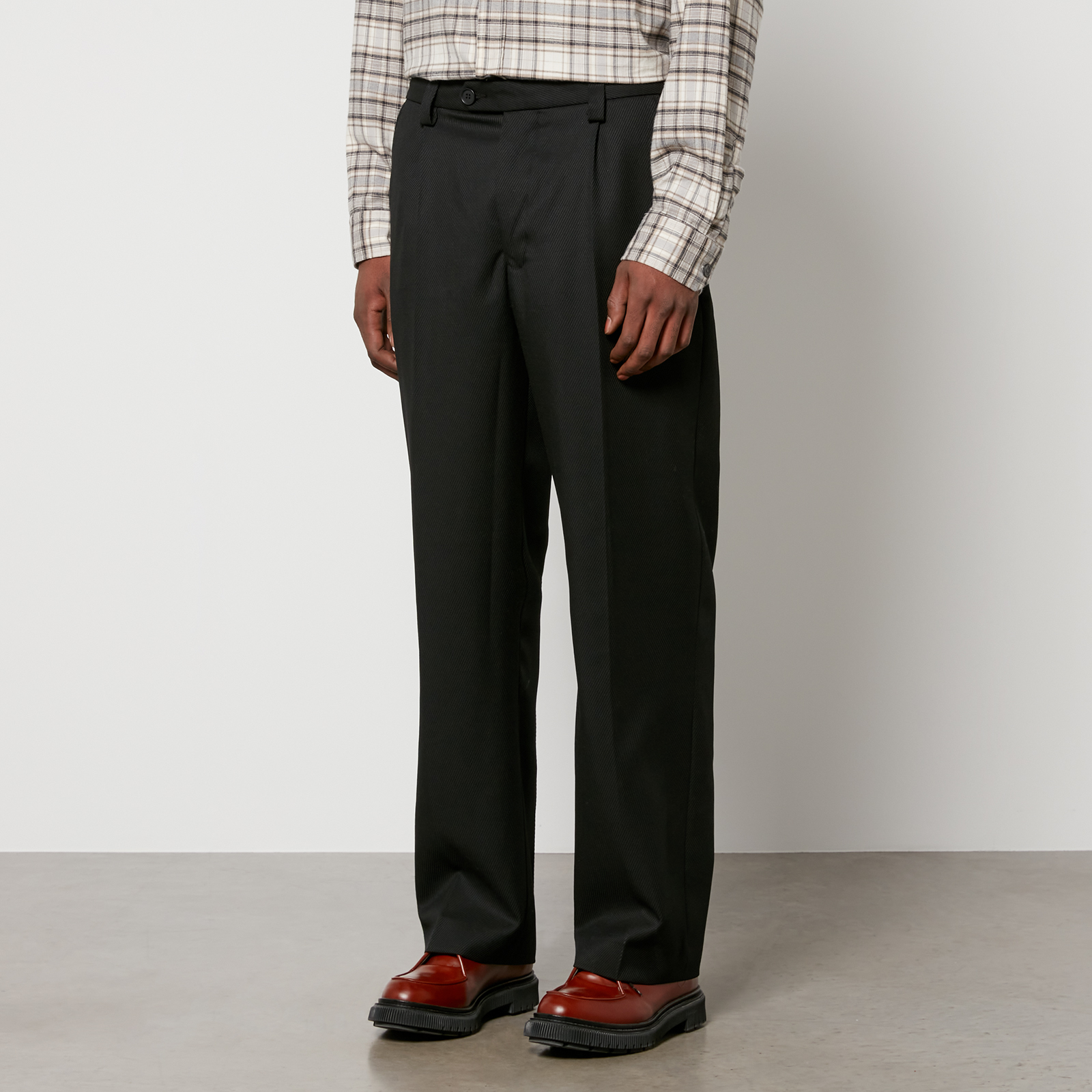 Polo plaid hotsell wool twill trouser