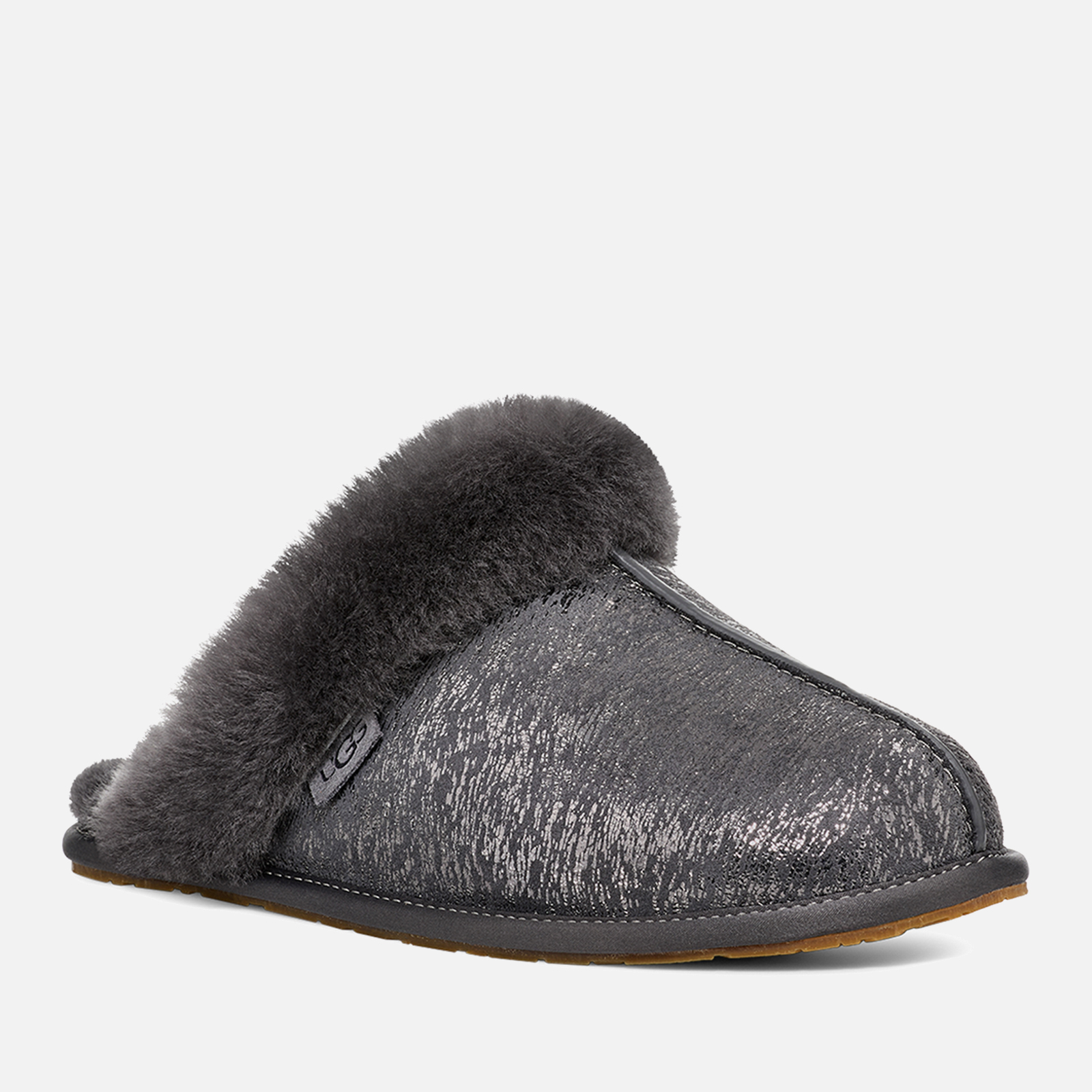 Scuffette ii metal discount logo slippers grey