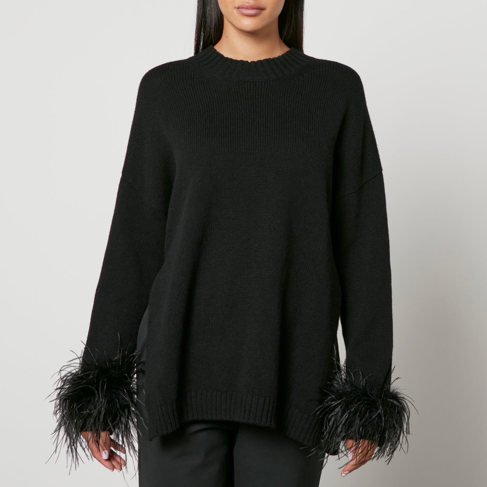 名作HATRA Syn Feather Sweaterニットカットソートップス｜ファッション