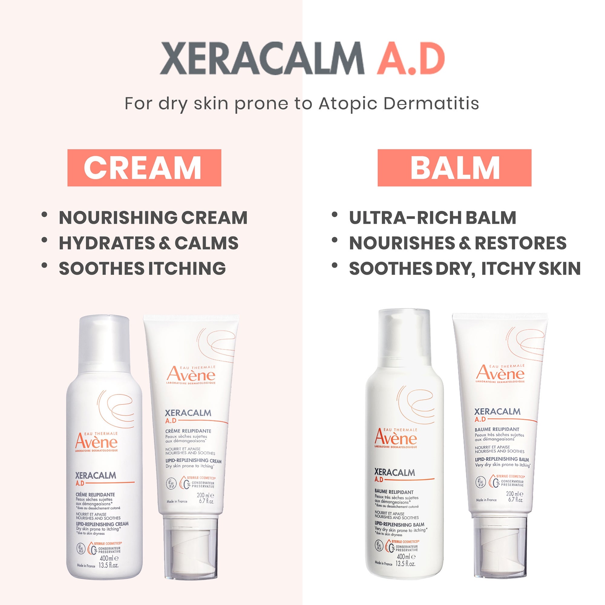 Avène XeraCalm A.D Lipid-Replenishing Cream (6.7 oz.) | Dermstore