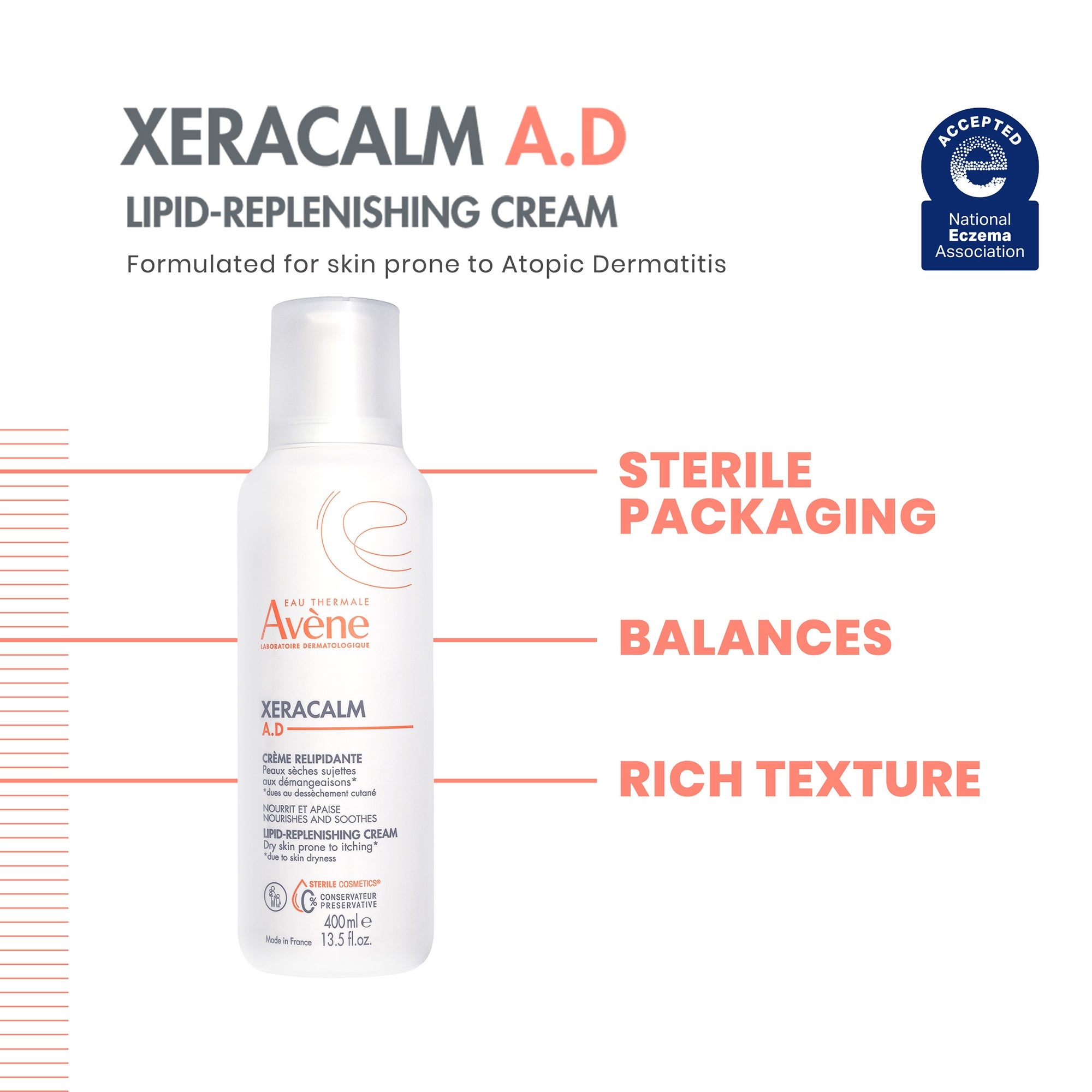 Avène XeraCalm A.D Lipid-Replenishing Cream (6.7 oz.) | Dermstore