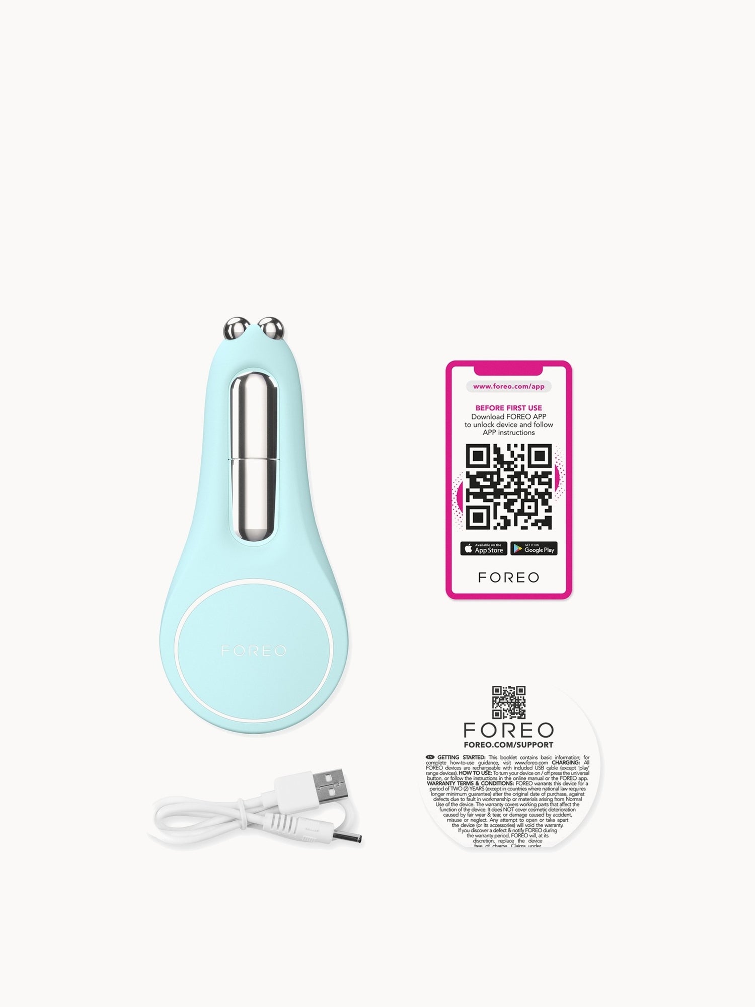 FOREO BEAR 2 Facial Toning Device for Eyes and Lips - Arctic Blue