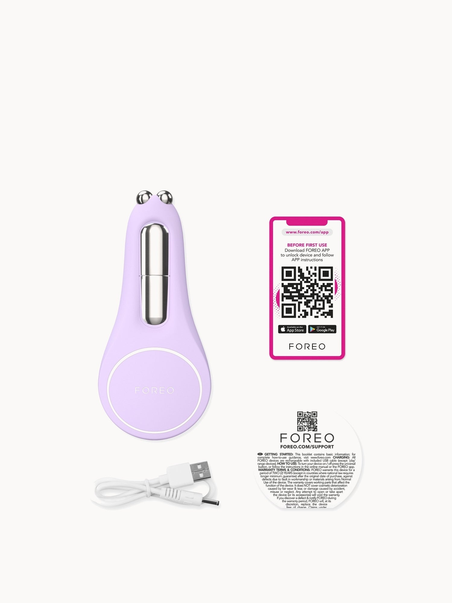 FOREO BEAR 2 Facial Toning Device for Eyes and Lips - Lavender