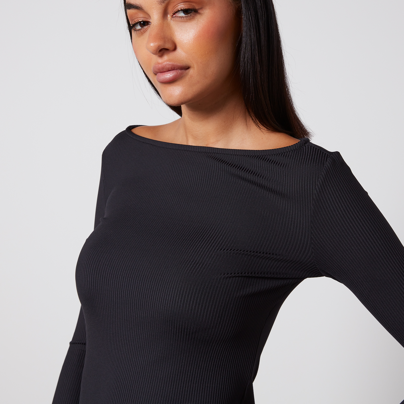 Anine Bing Brynn Ribbed Jersey Top Coggles