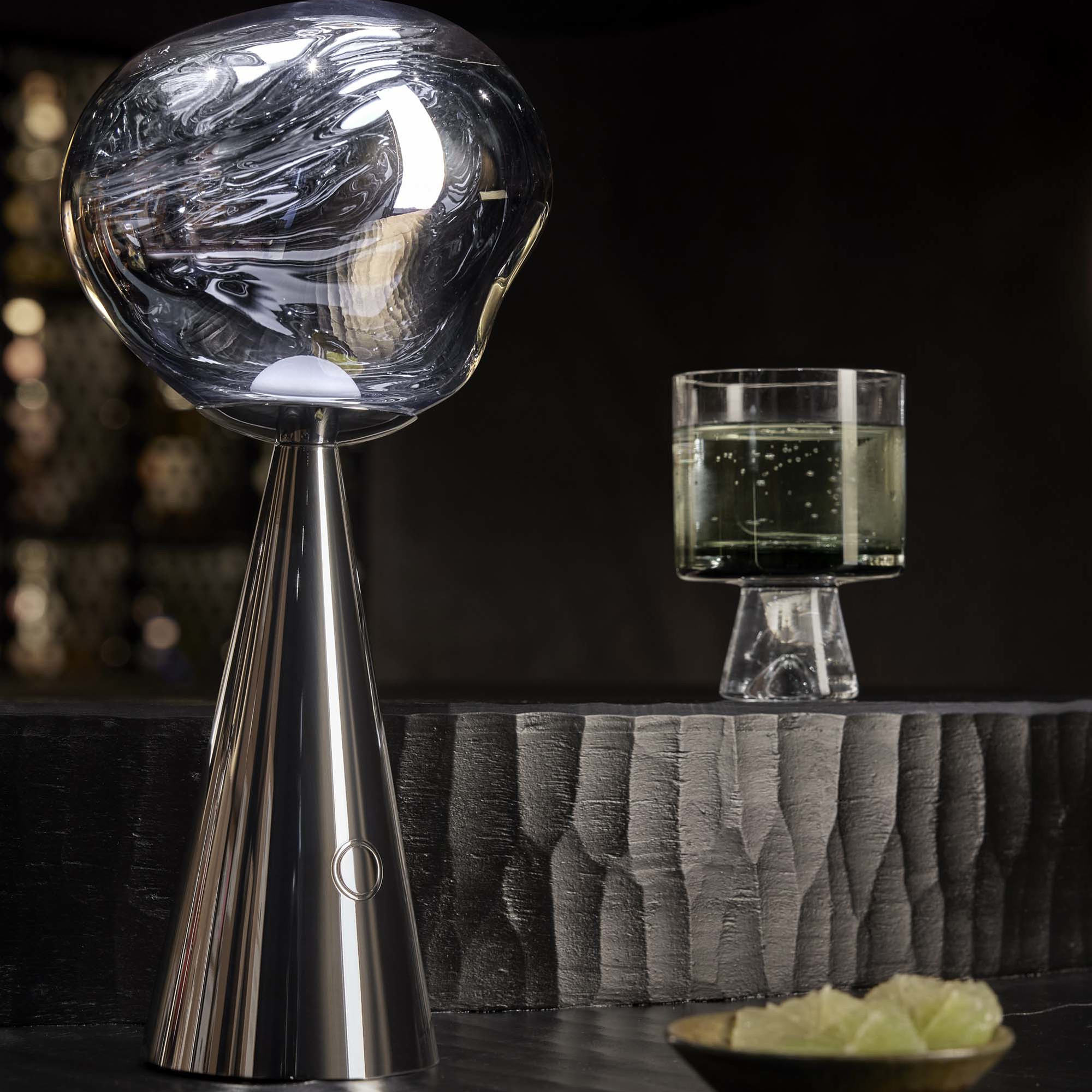 Tom Dixon Melt Portable Lamp LED - Silver | Coggles Tom Dixon Melt Portable Lamp LED - Silver | Coggles