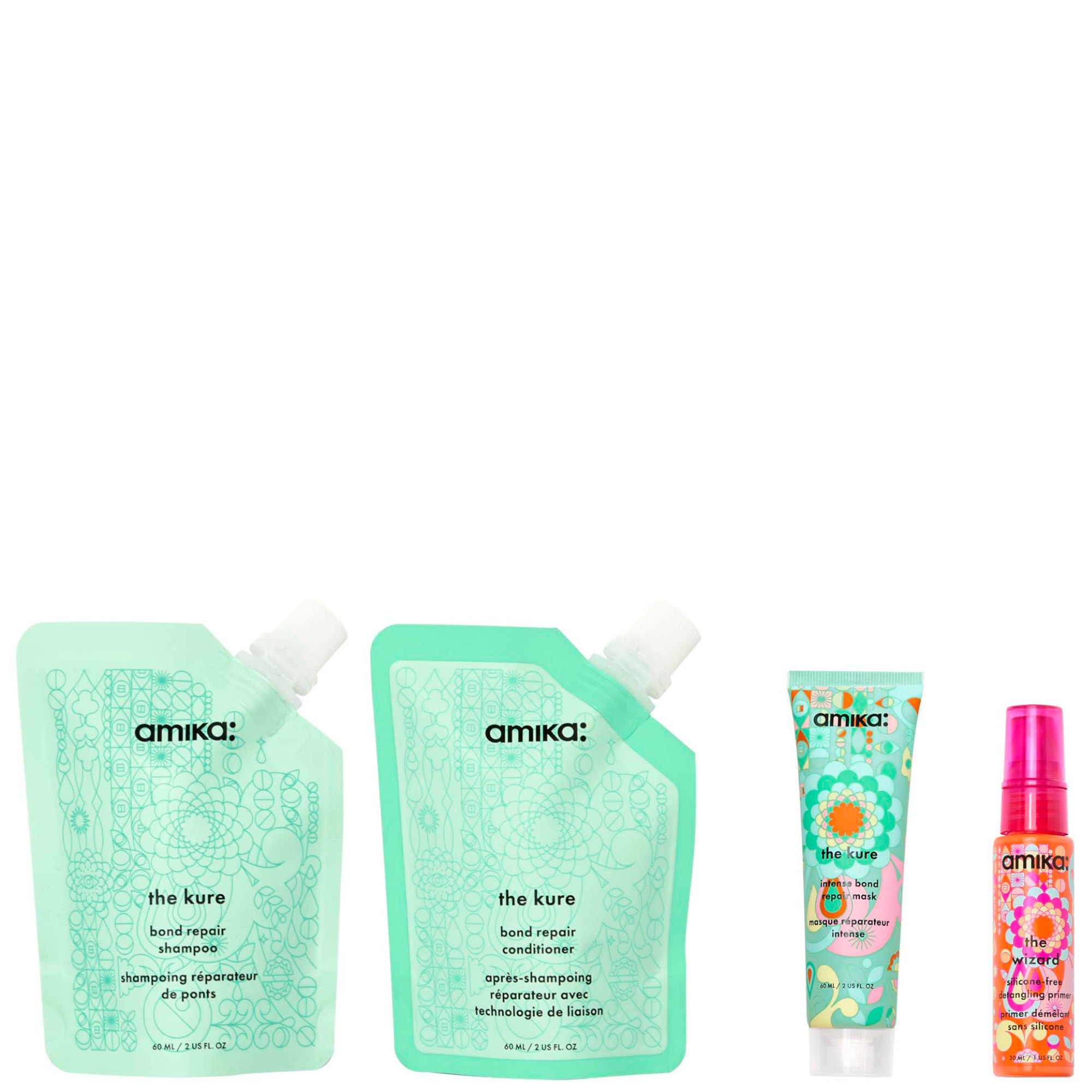cult amika Rescue Team Hair Routine Trial Set