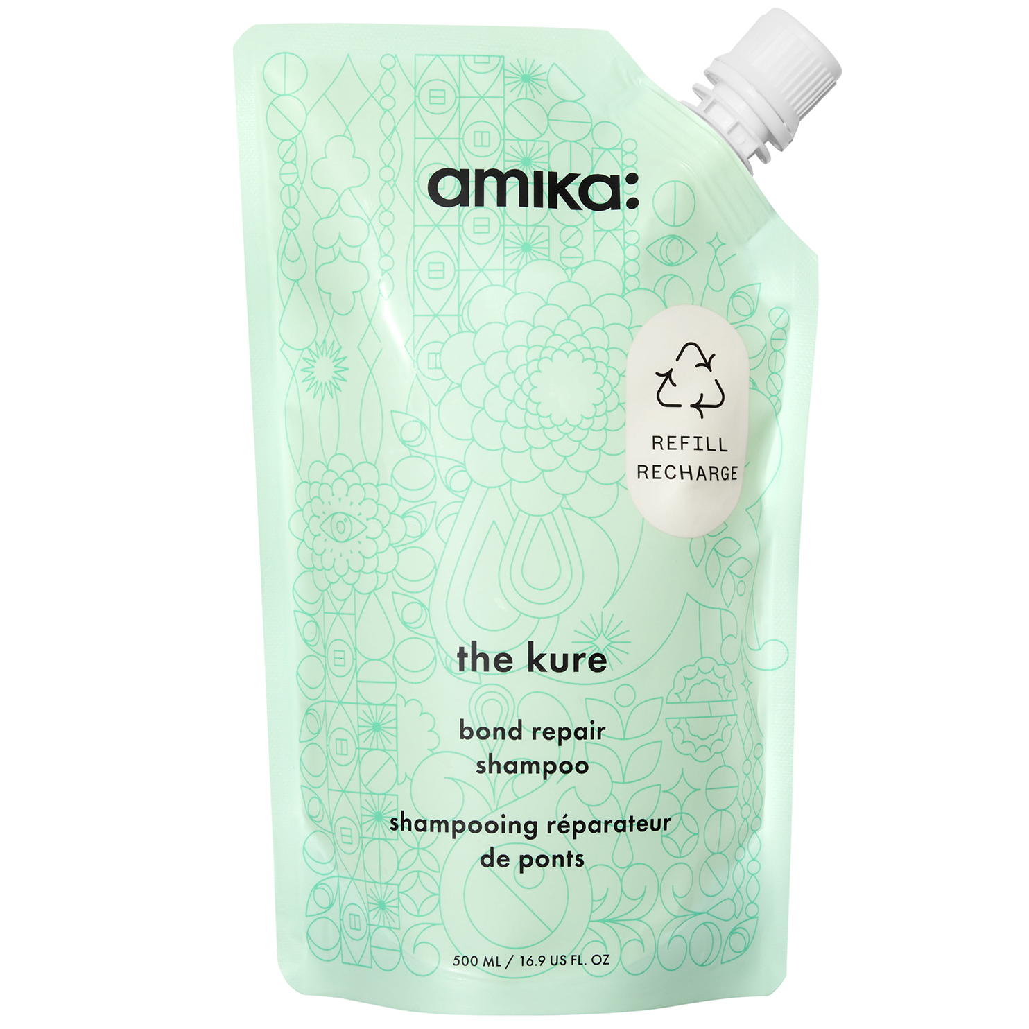 cult amika The Kure Bond Repair Shampoo Refillable Pouch 500ml
