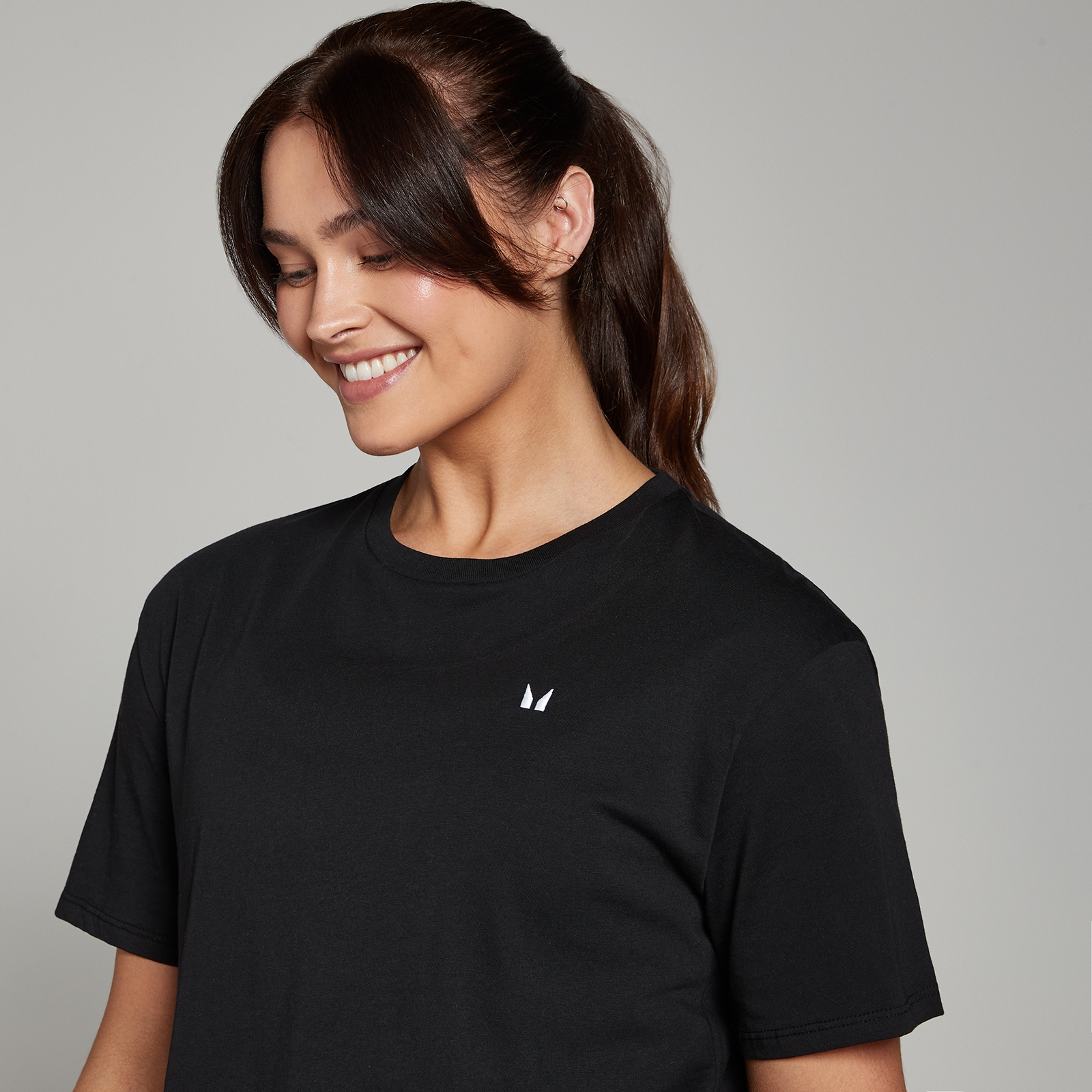 MP Women's Basics Boxy Short Sleeve Crop T-Shirt - Black |
