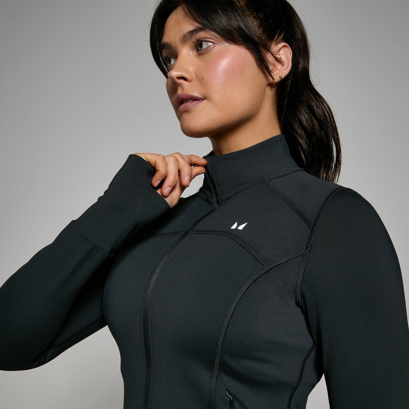 MP レディース パワー スリムフィット ジャケット - ブラック | Myprotein