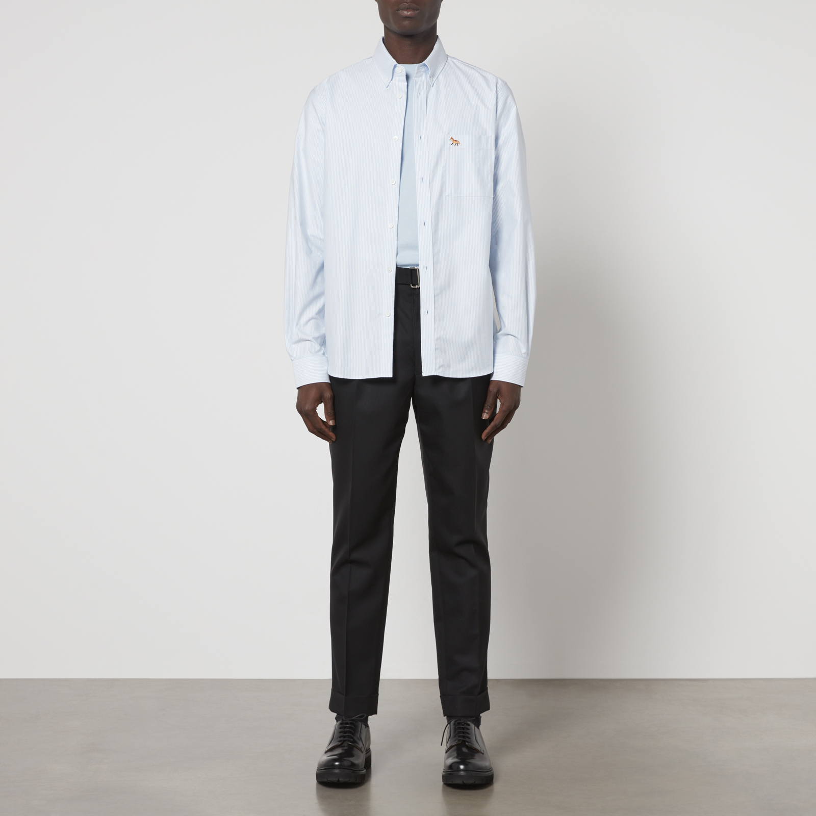 OXFORD FOX HEAD EMBROIDERY CLASSIC SHIRT BD | Maison Kitsuné