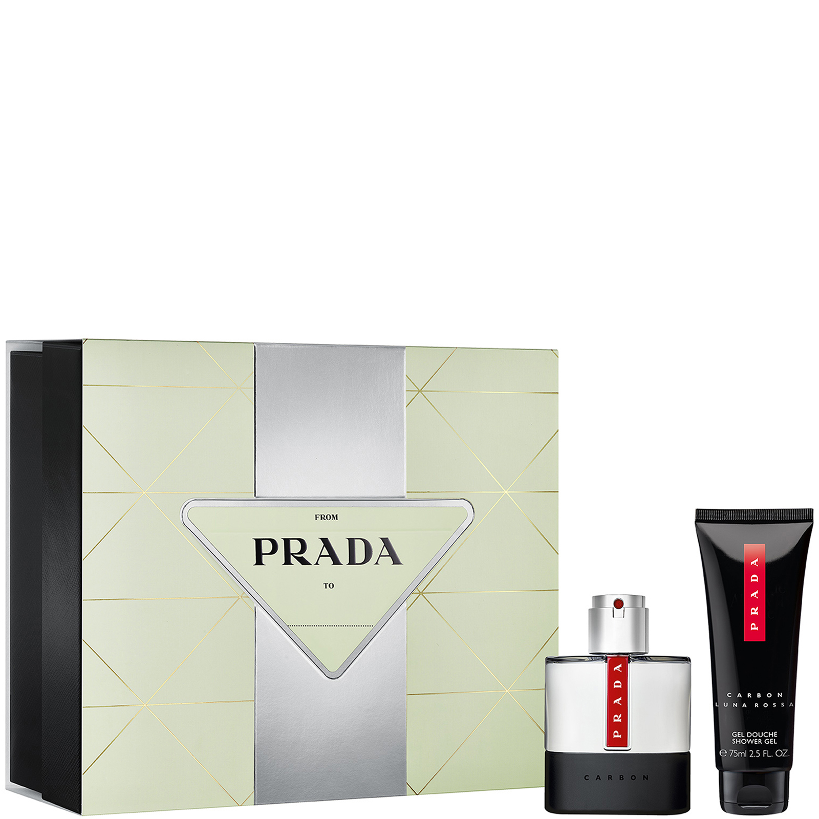 PRADA LUNA ROSSA CARBON ギフトボックス付き Prada Luna Rossa Carbon Eau de Toilette 50ml Gift Set | LOOKFANTASTIC