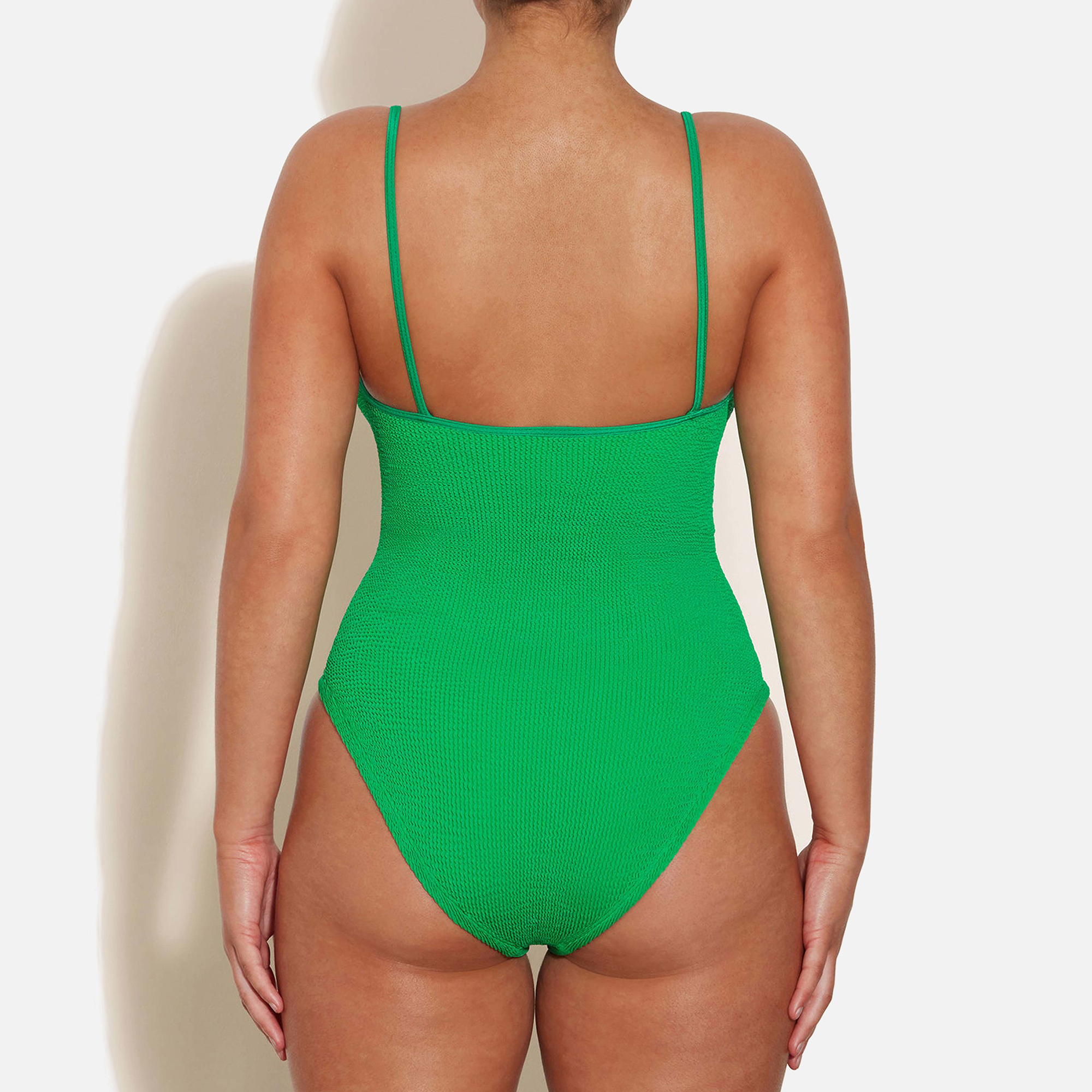 【HUNZA G】+ net sustain pamela seersucker swimsuit HUNZA G Pamela seersucker swimsuit | NET-A-PORTER