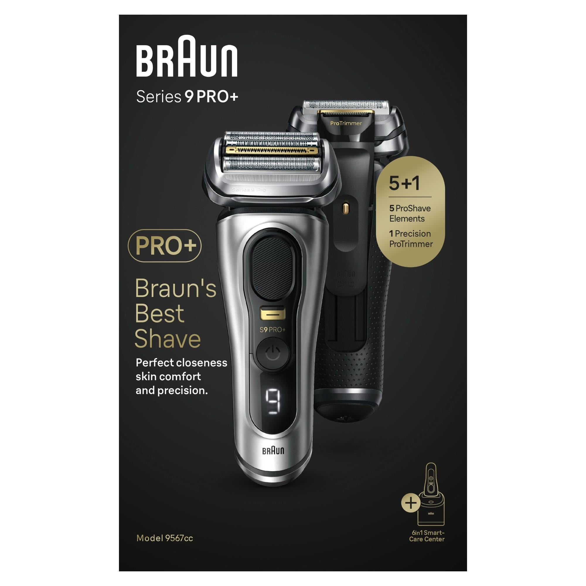 Braun Series 9 Pro 9466cc Elektrorasierer für Herren Wet & Dry
