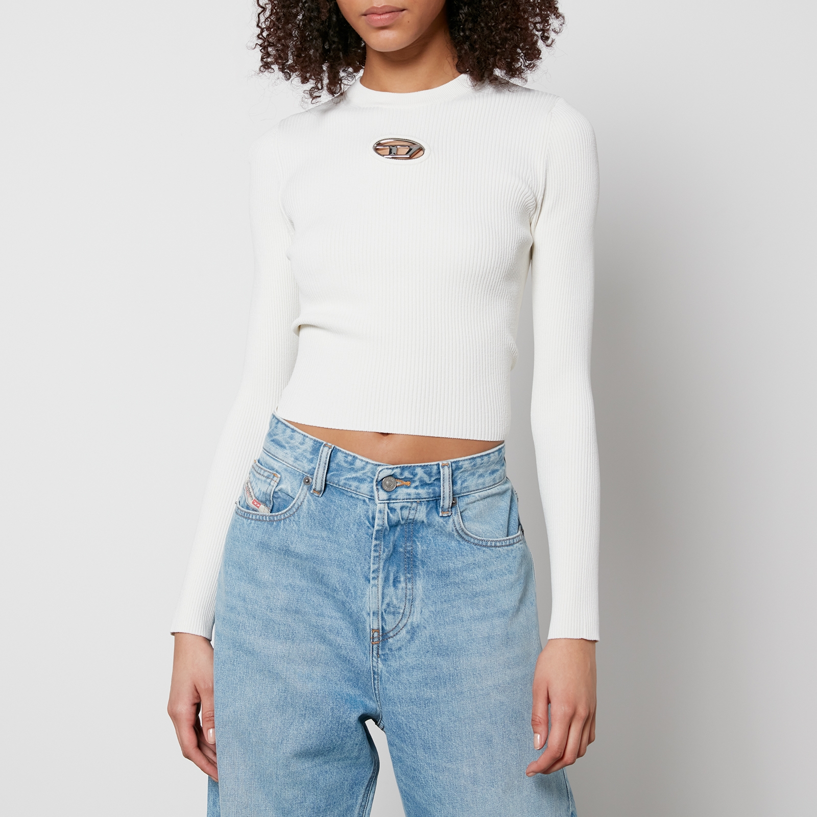 Diesel M-Valary Ribbed-Knit Top | Coggles