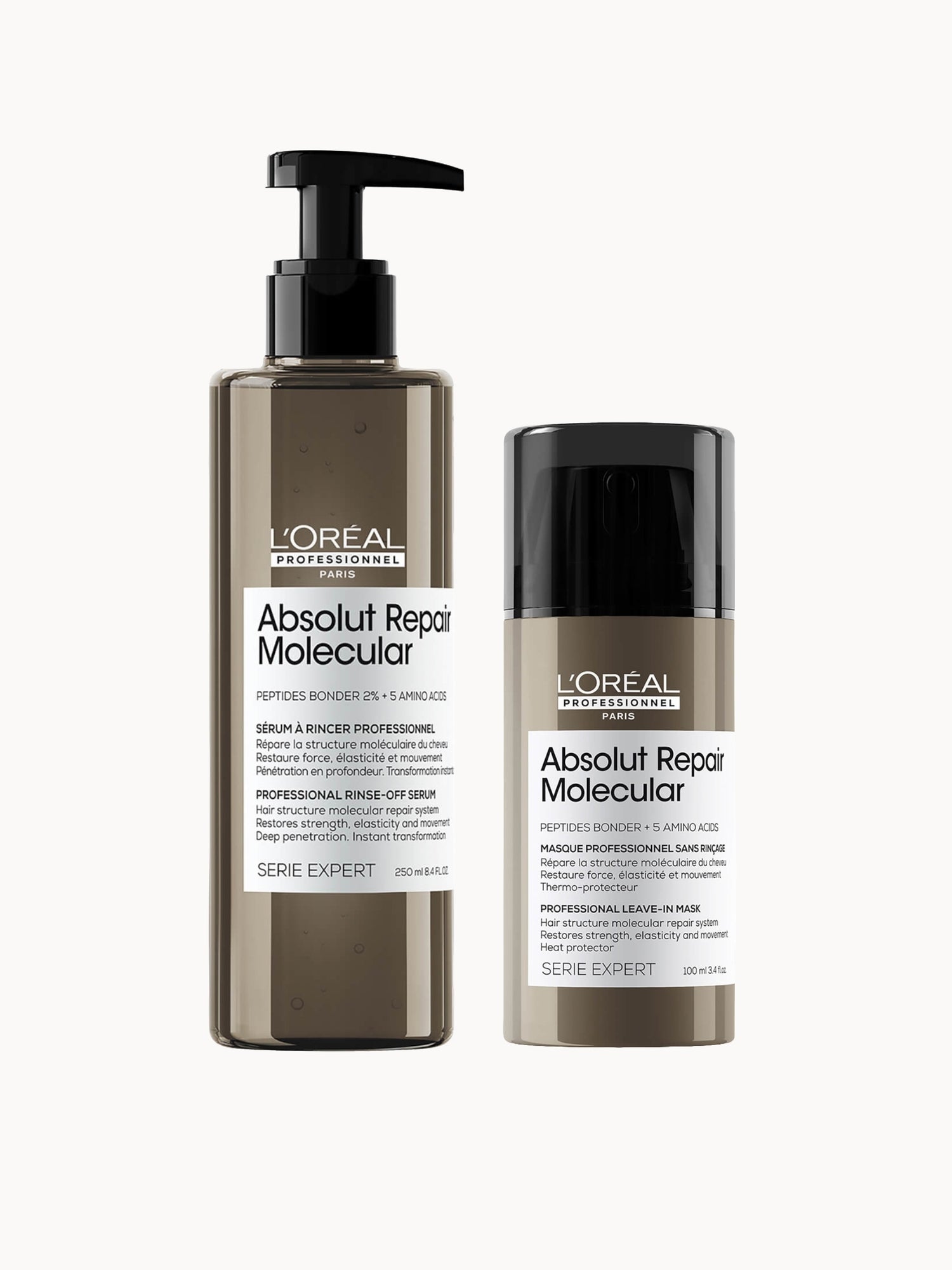 L'Oréal Professionnel Absolut Repair Molecular Rinse Off Serum Treatment Conditioner 250ml & Leave in Mask 100ml