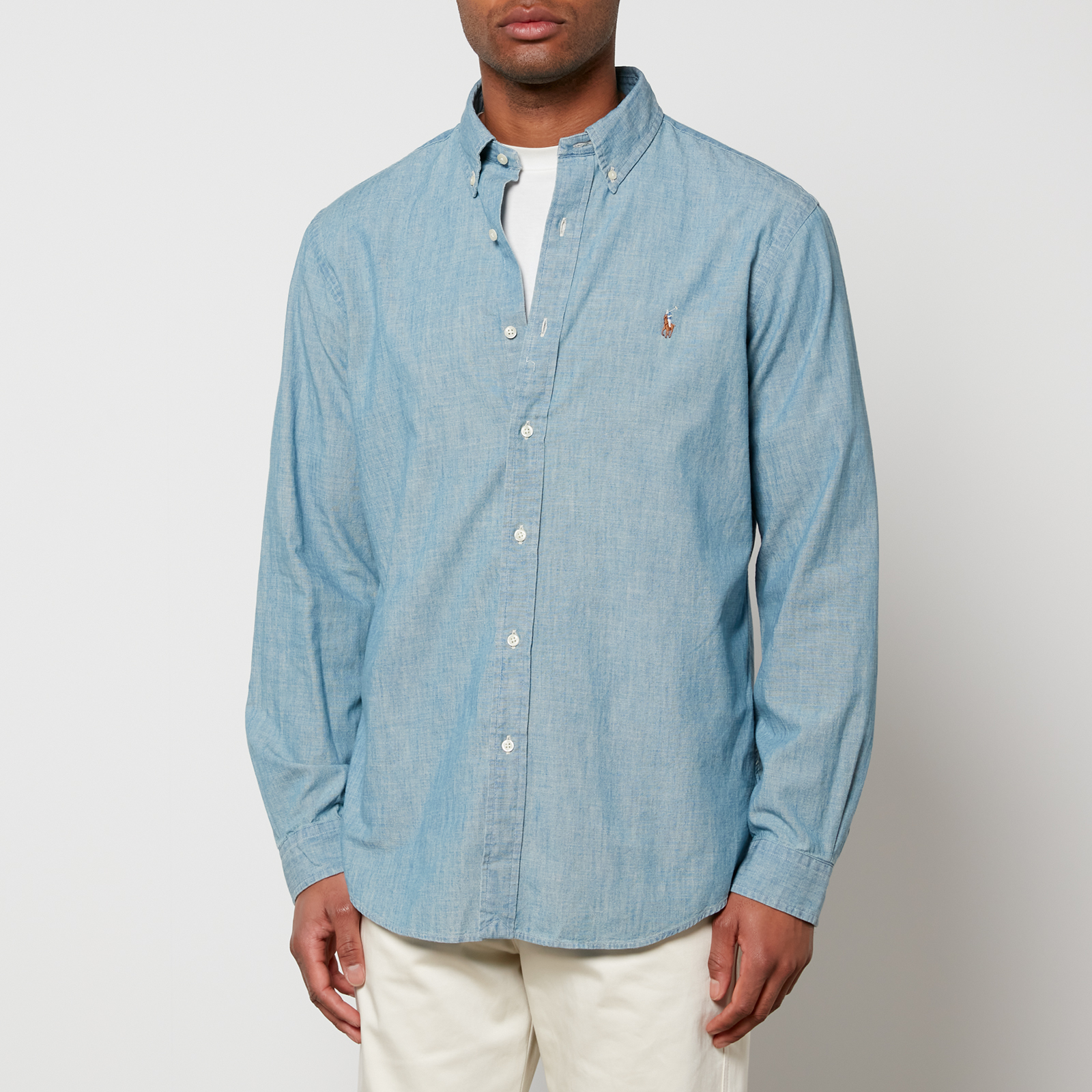 Polo Ralph Lauren Logo-Embroidered Cotton-Chambray Shirt | Coggles