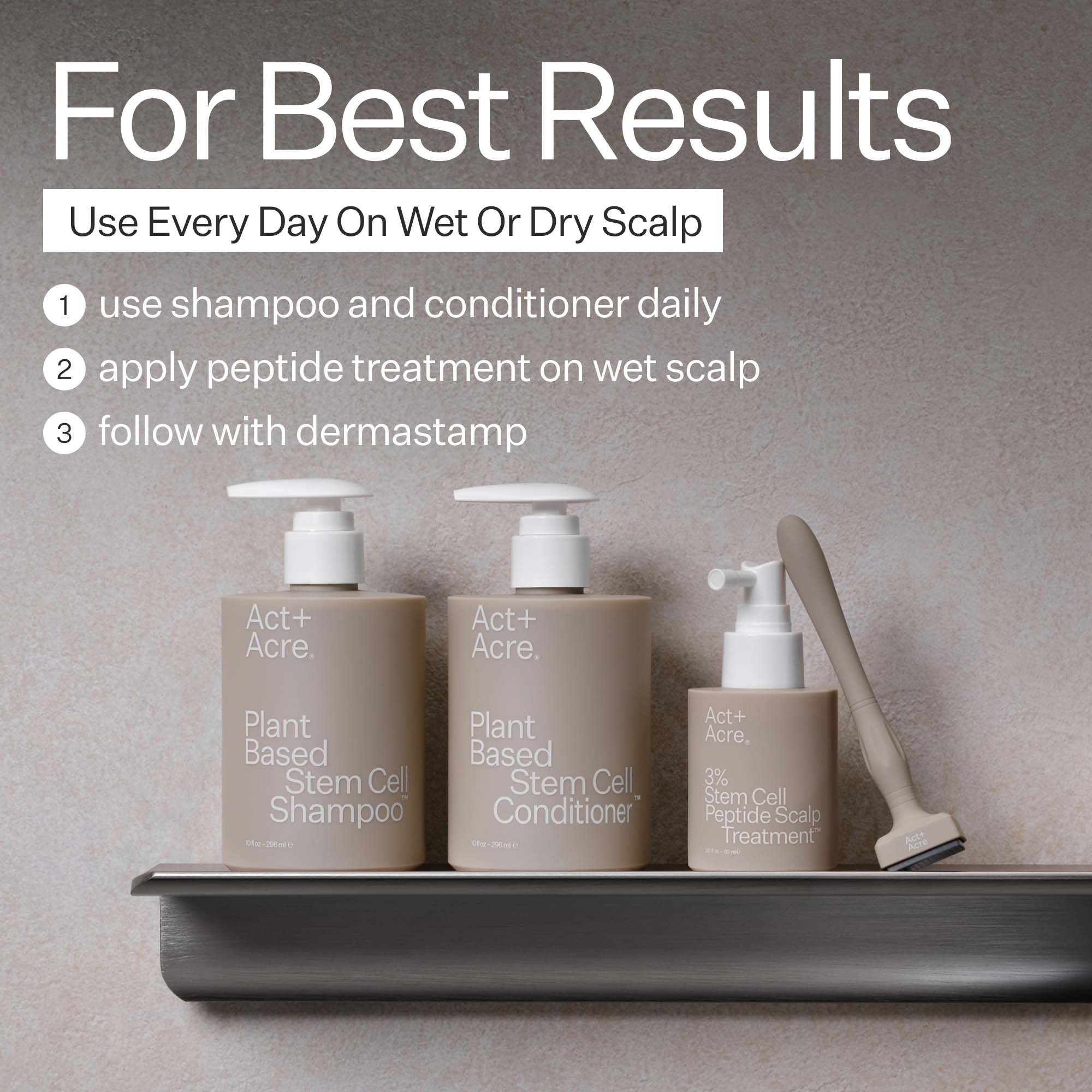 AC Stem Cell+ ACトリートメントセット Act+Acre Stem Cell Conditioner for Hair Thinning and Growth 295ml