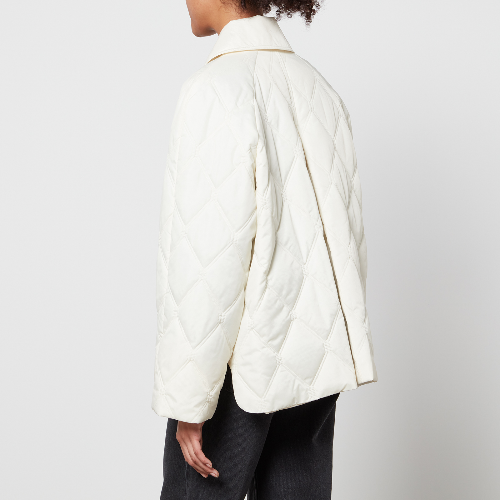 Black Ripstop Quilt Coat | GANNI US