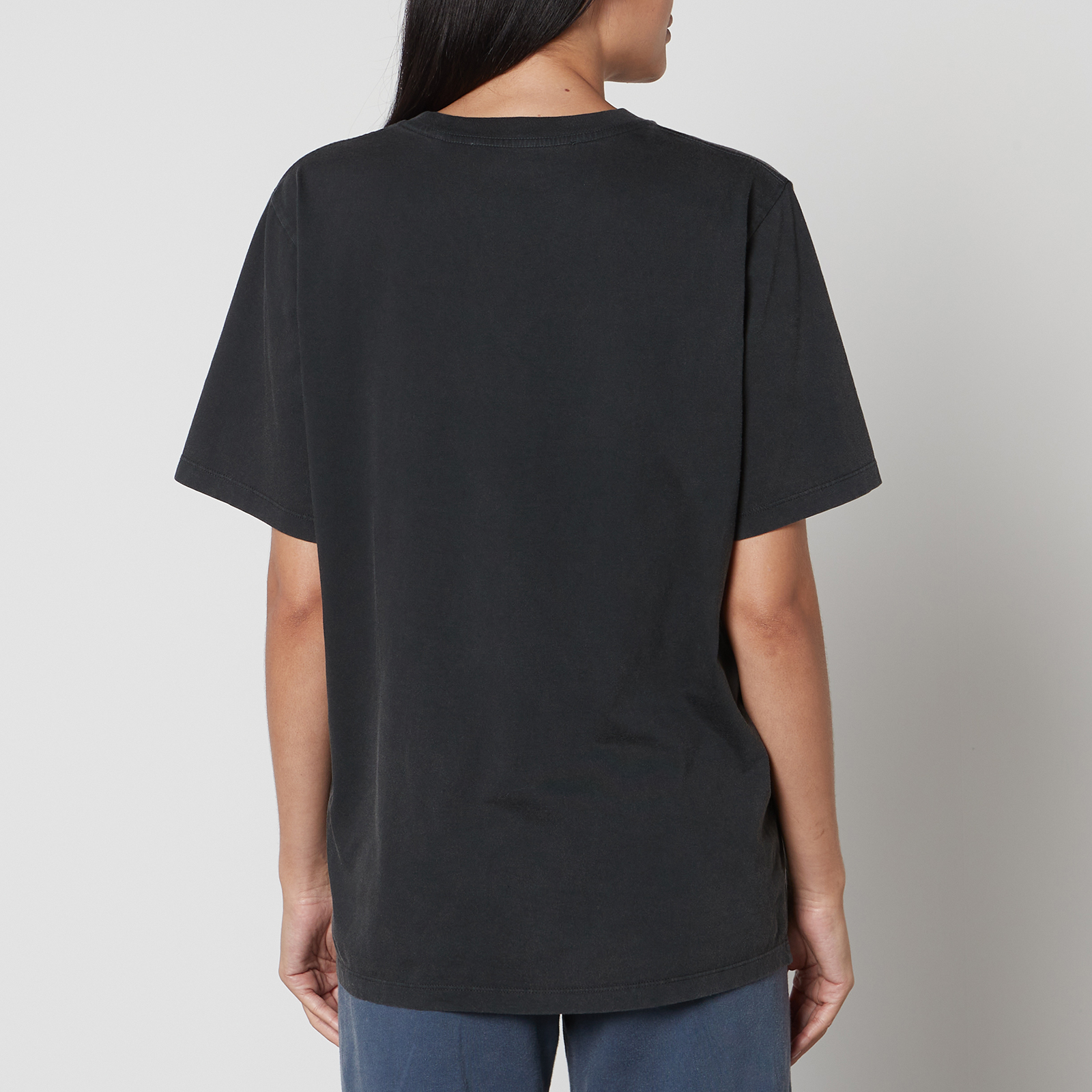 ★送料・関税込★WOOALONG★Spin logo cotton over fit T-shirt Hot Sell New Design Stylish Men Three Button Long Sleeve T