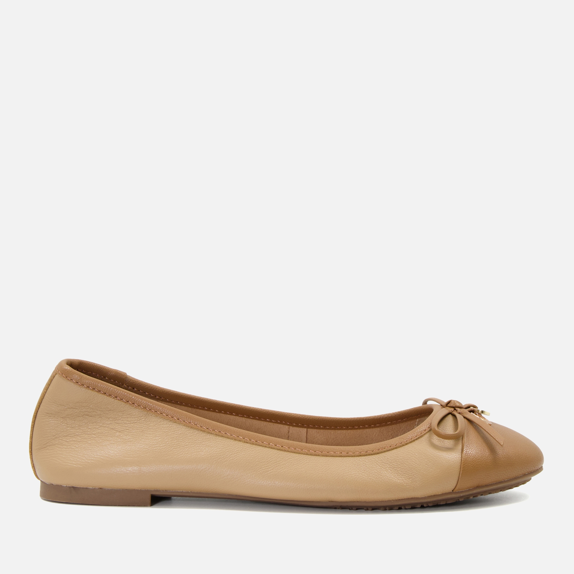 Womens tan hot sale leather flats