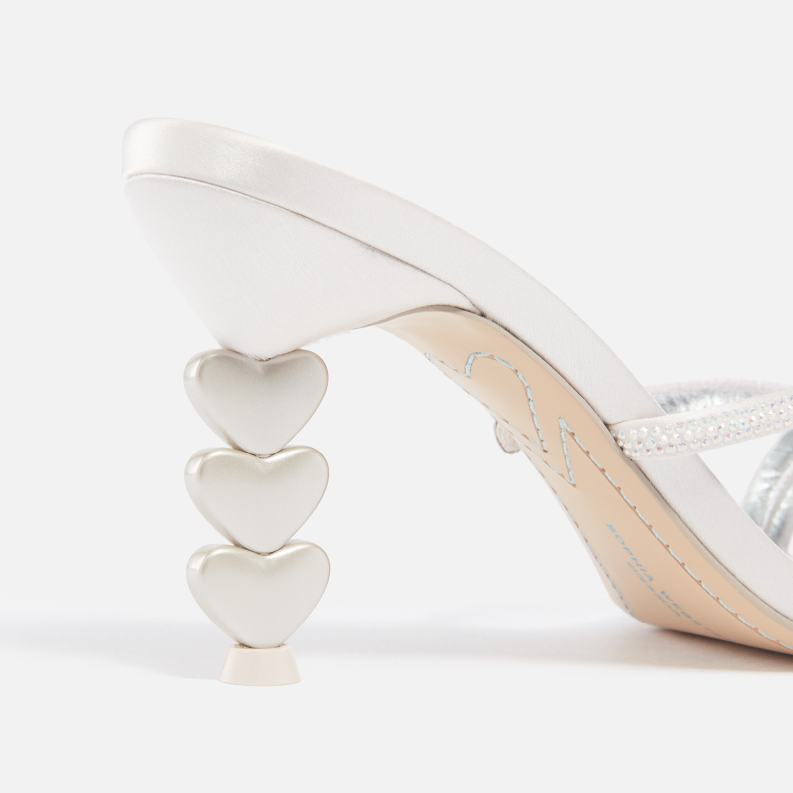 Sophia Webster Women's Aphrodite Satin and Leather Mules