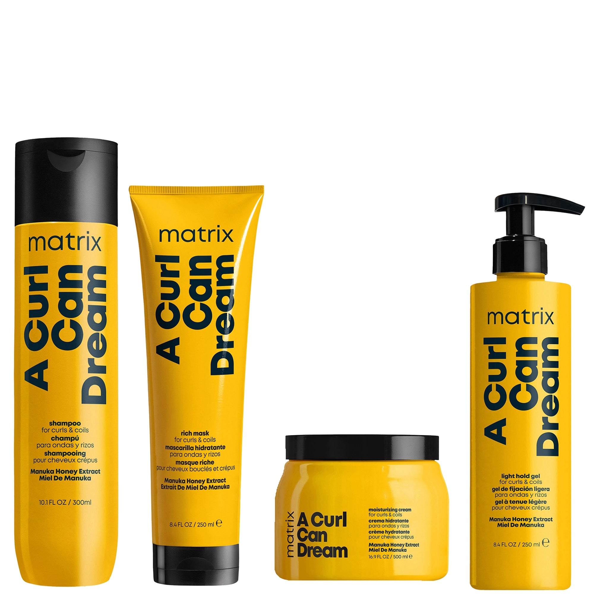 Matrix A Curl Can Dream Manuka Honey Infused Shampoo, Mask, Leave