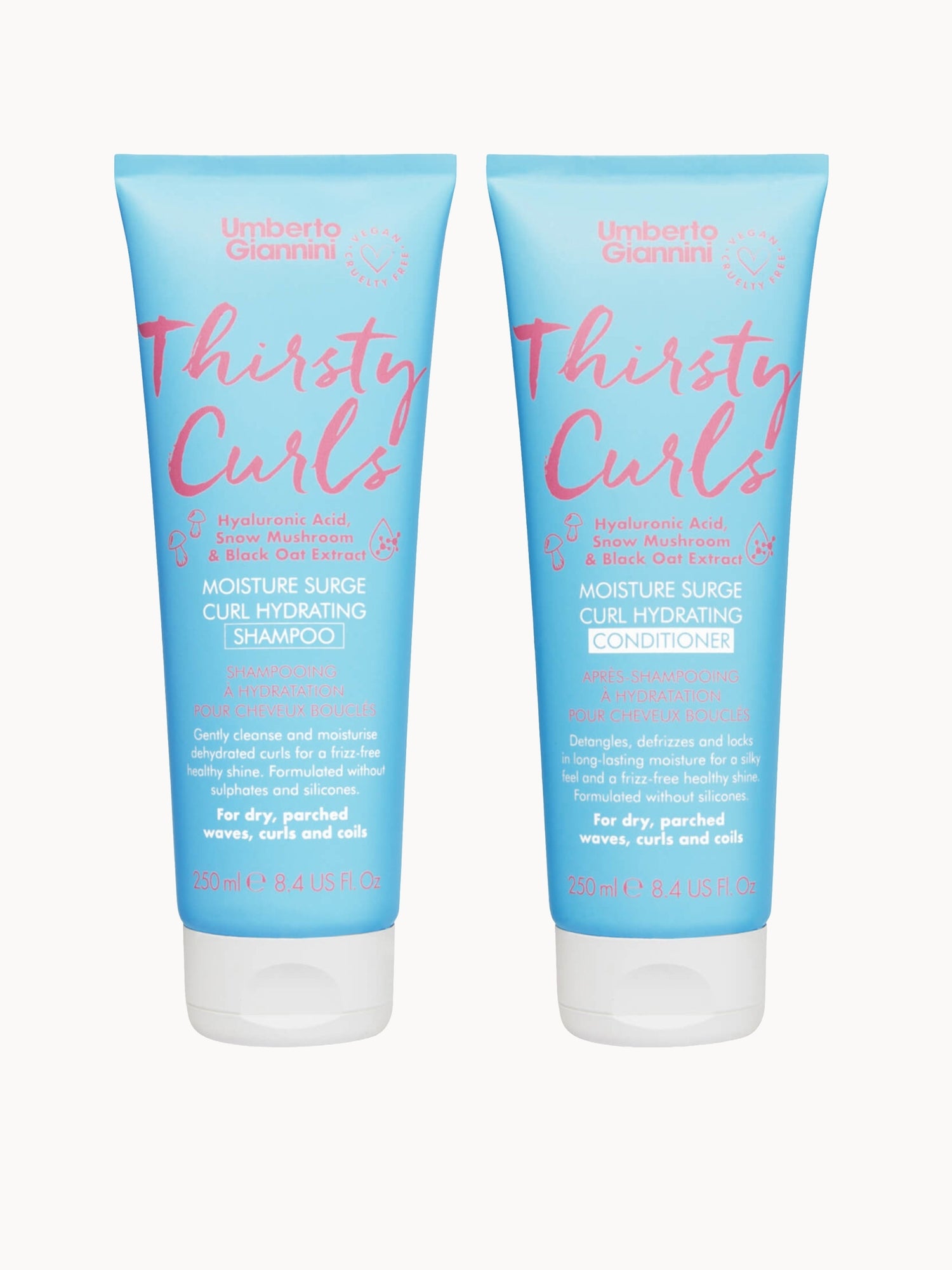 Umberto Giannini Thirsty Curls Shampoo and Conditioner Duo