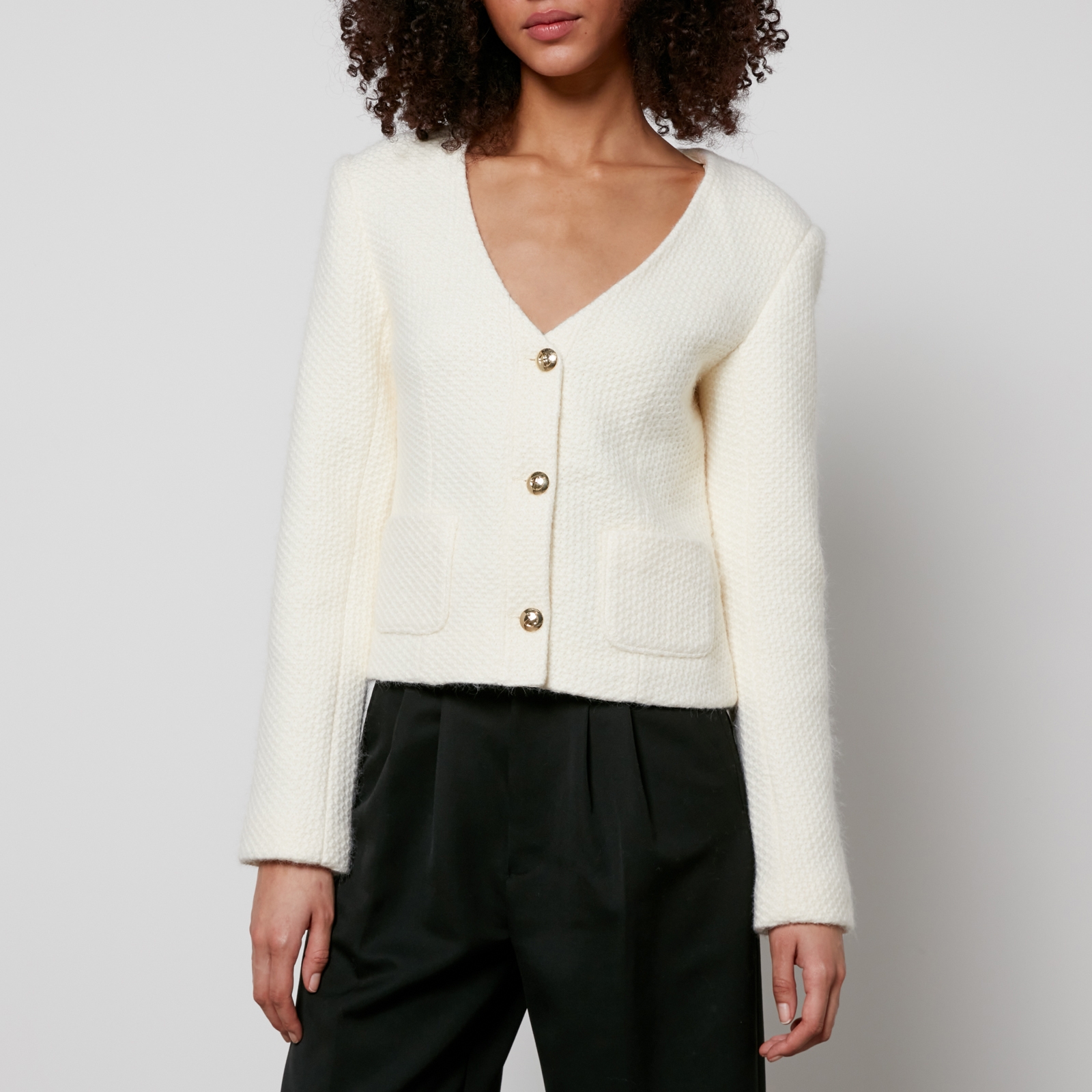 Anine Bing Anitta Cropped Knitted Jacket Coggles