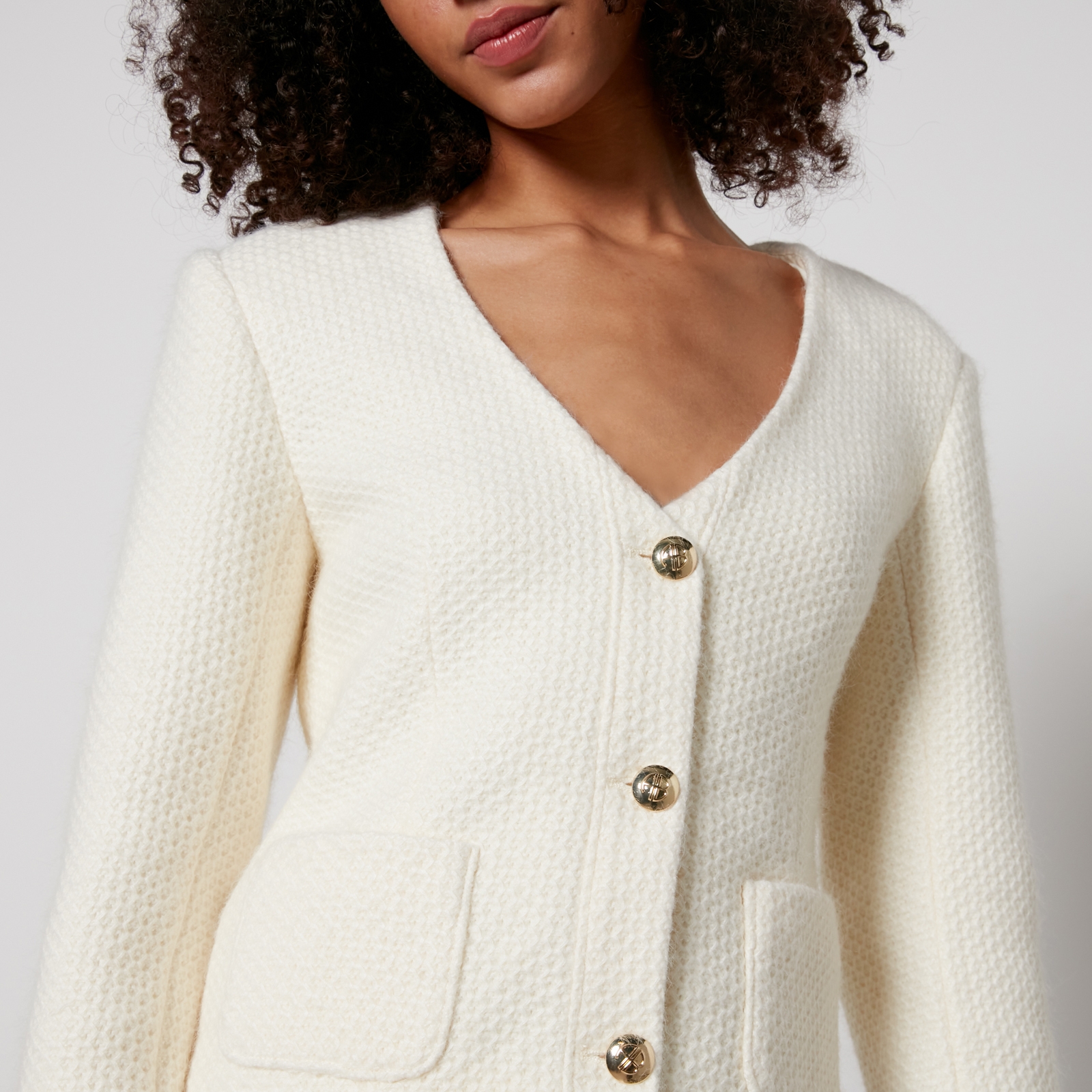 Anine Bing Anitta Cropped Knitted Jacket - XS | Coggles