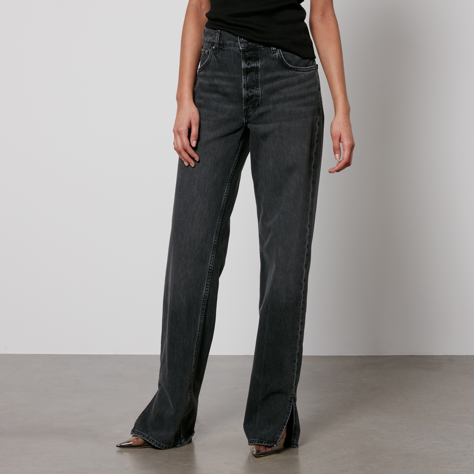 Anine Bing Roy Denim Relaxed Straight Leg Jeans Coggles