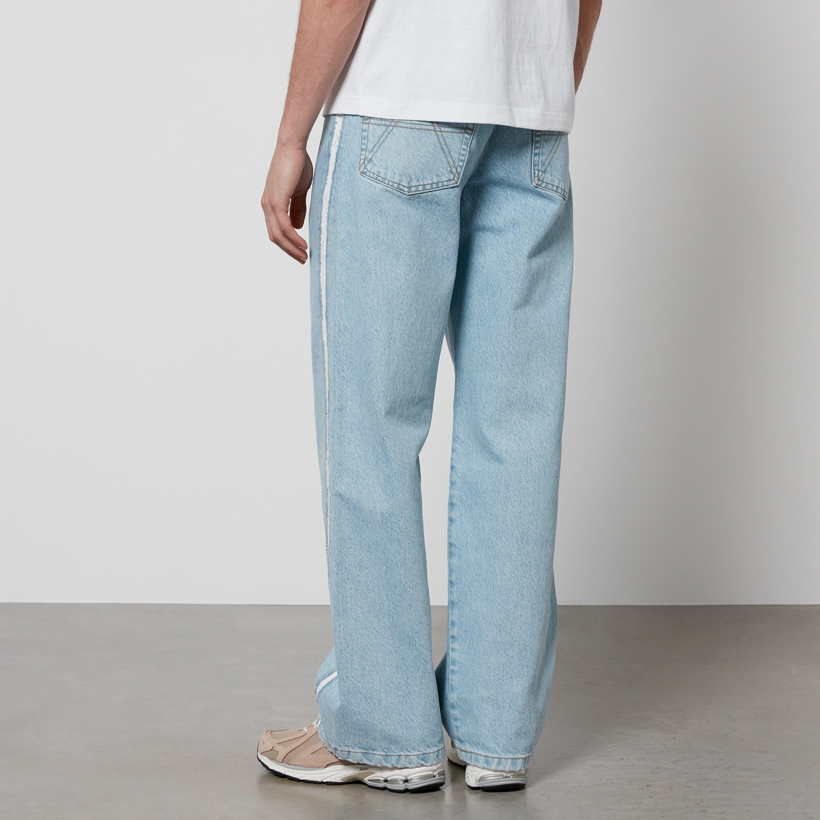 │Odd Studio│ Diagonal cut wide denim pants BLUE OO4MUDP101 MUSINSA | ODDSTUDIO Diagonal cut wide denim pants – BLUE